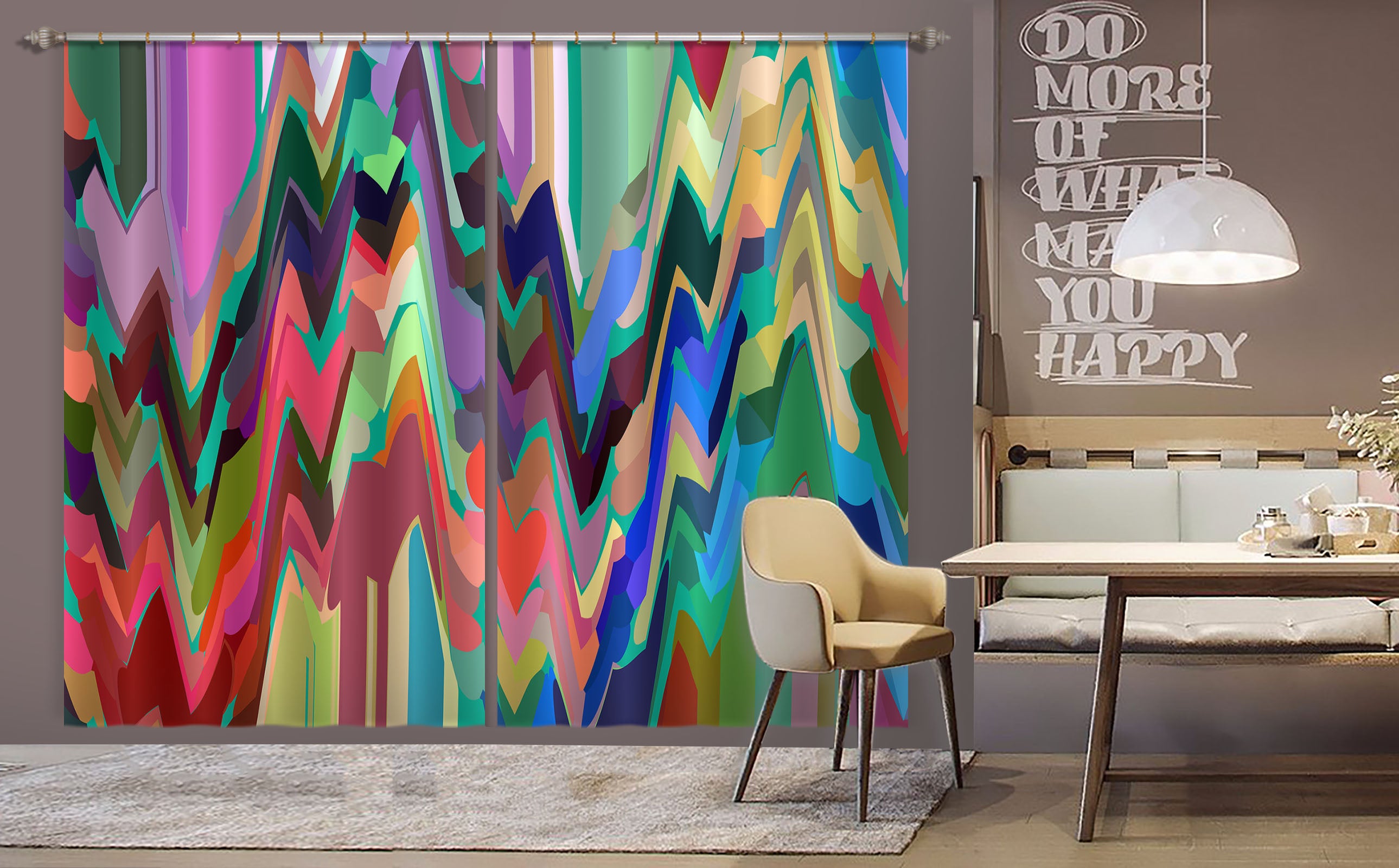 3D Colored Trees 70094 Shandra Smith Curtain Curtains Drapes