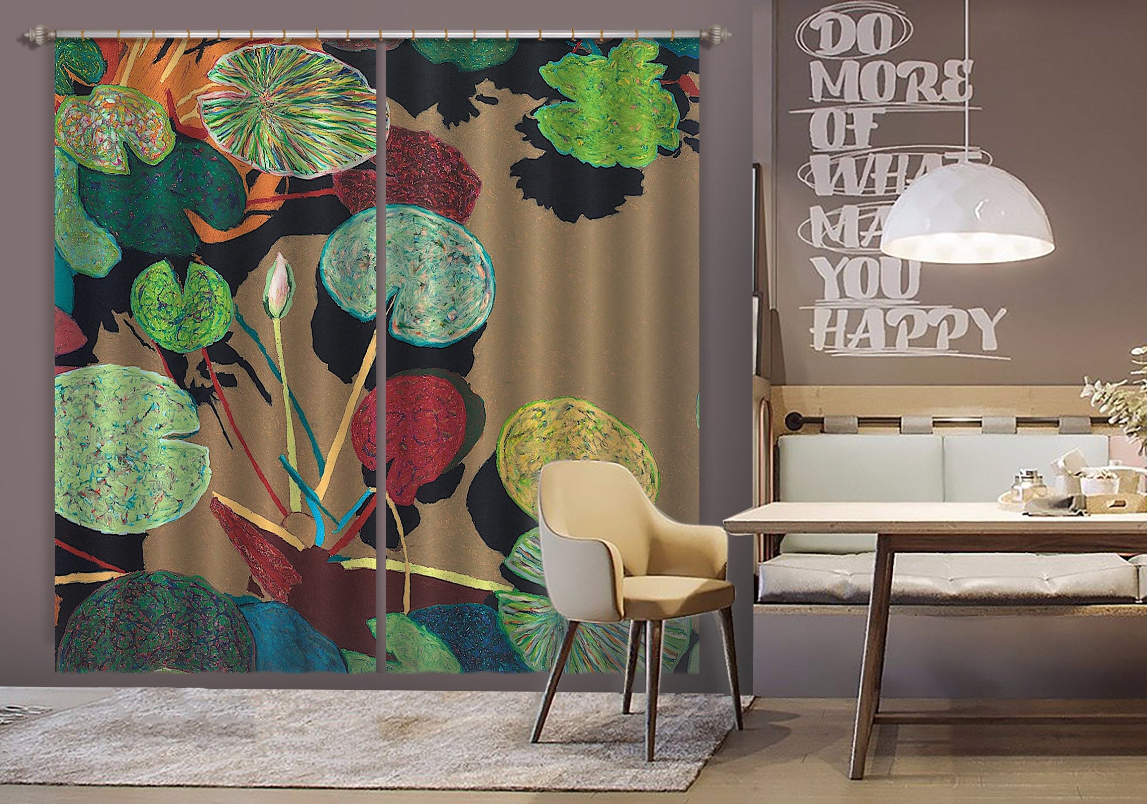 3D Lotus Leaf 279 Allan P. Friedlander Curtain Curtains Drapes Curtains AJ Creativity Home