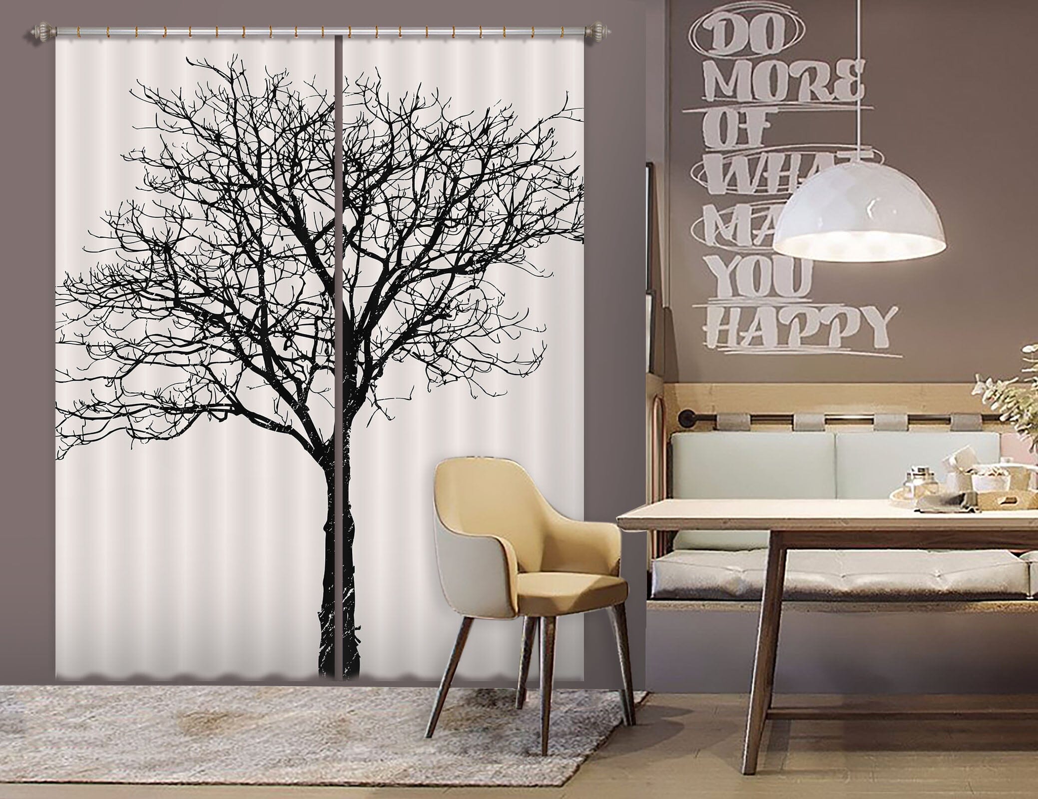 3D Black Birch 1013 Boris Draschoff Curtain Curtains Drapes Curtains AJ Creativity Home