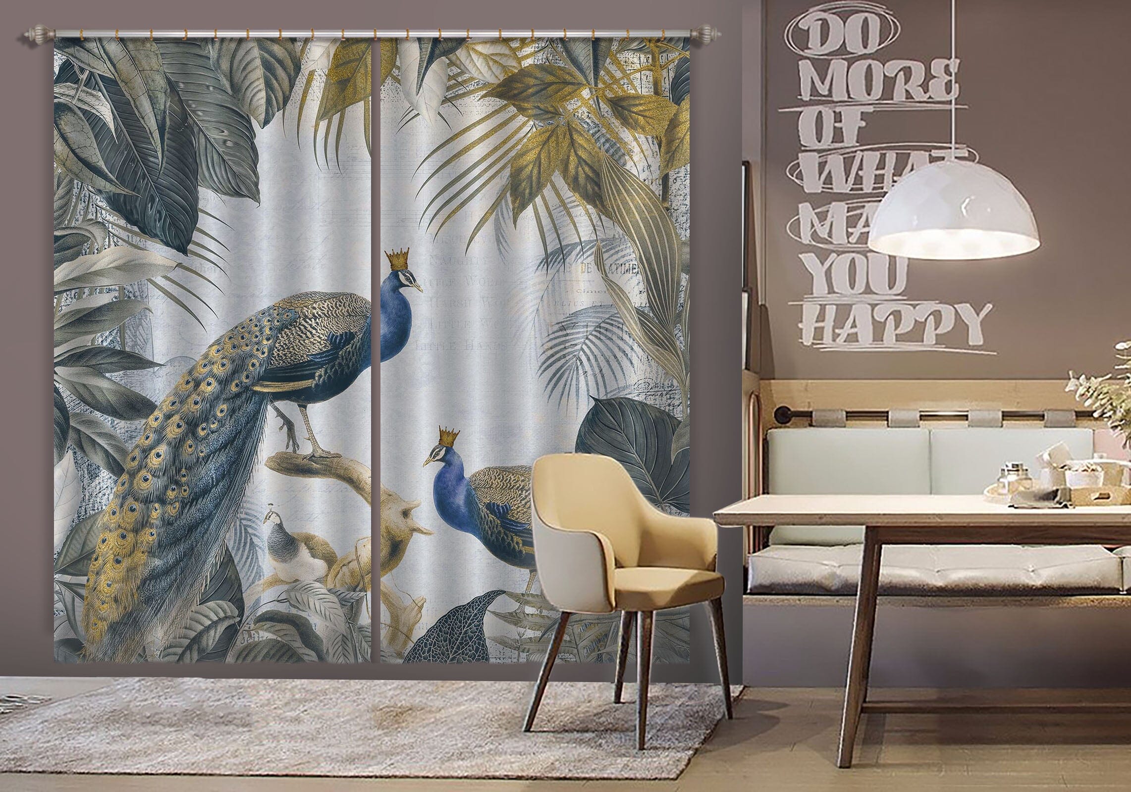 3D Peacock Forest 052 Andrea haase Curtain Curtains Drapes Curtains AJ Creativity Home