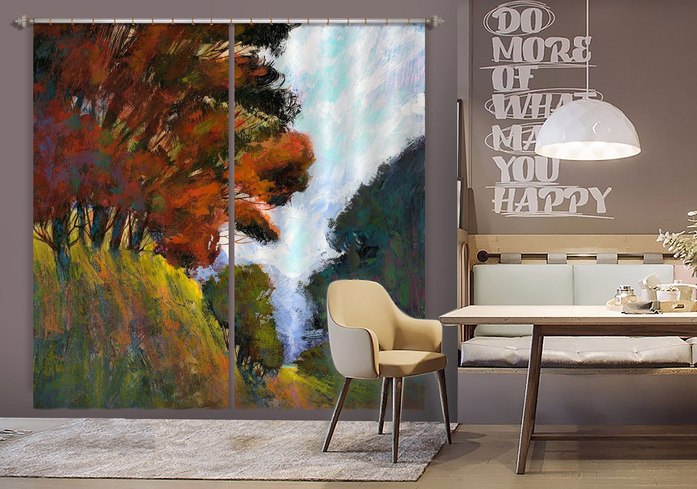 3D Forest Maple 213 Michael Tienhaara Curtain Curtains Drapes Curtains AJ Creativity Home