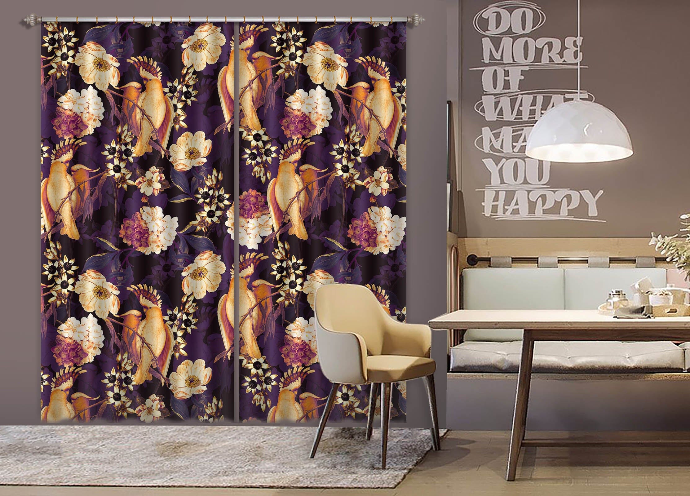 3D Rose Bloom 115 Uta Naumann Curtain Curtains Drapes Curtains AJ Creativity Home