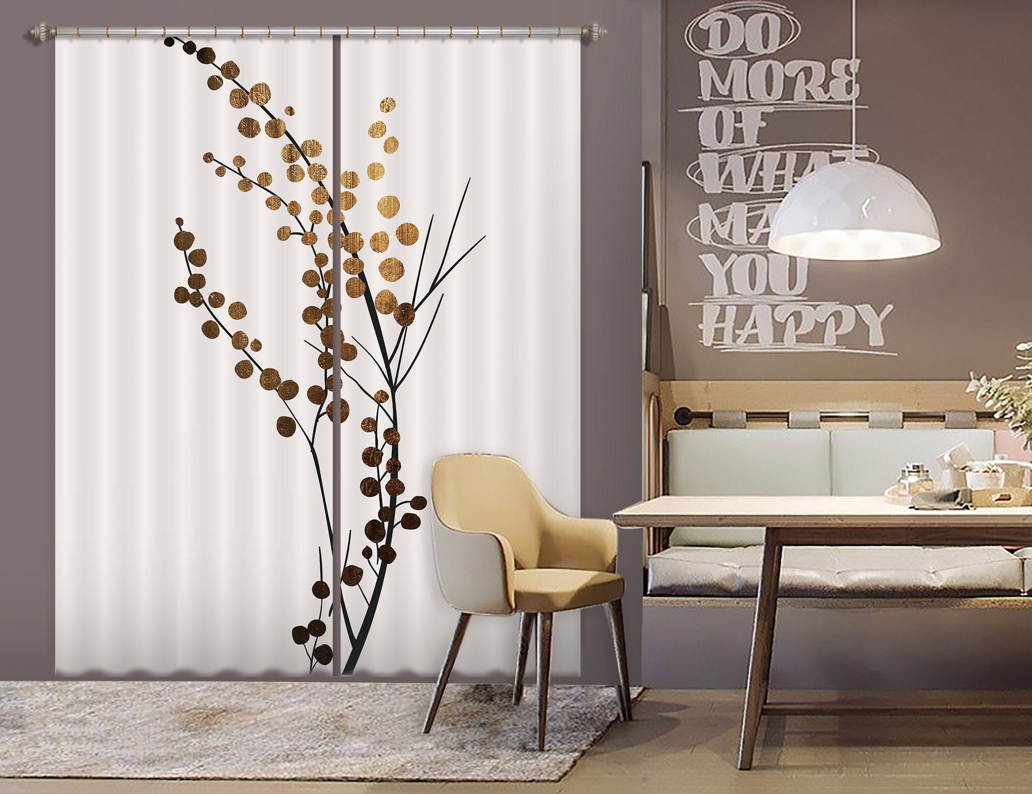 3D Golden Pattern 1049 Boris Draschoff Curtain Curtains Drapes Curtains AJ Creativity Home