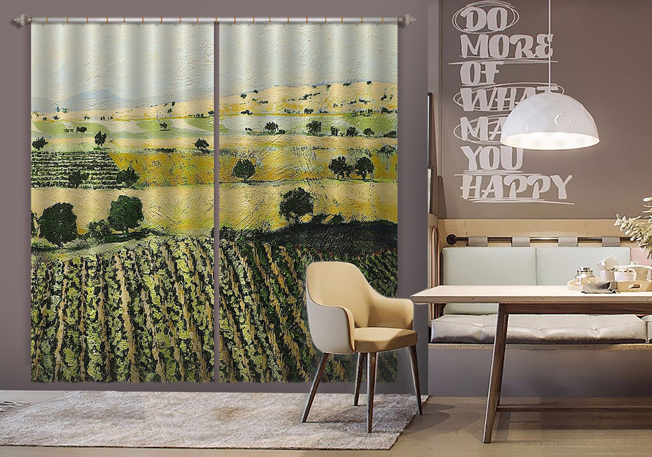 3D Green Field 101 Allan P. Friedlander Curtain Curtains Drapes Curtains AJ Creativity Home