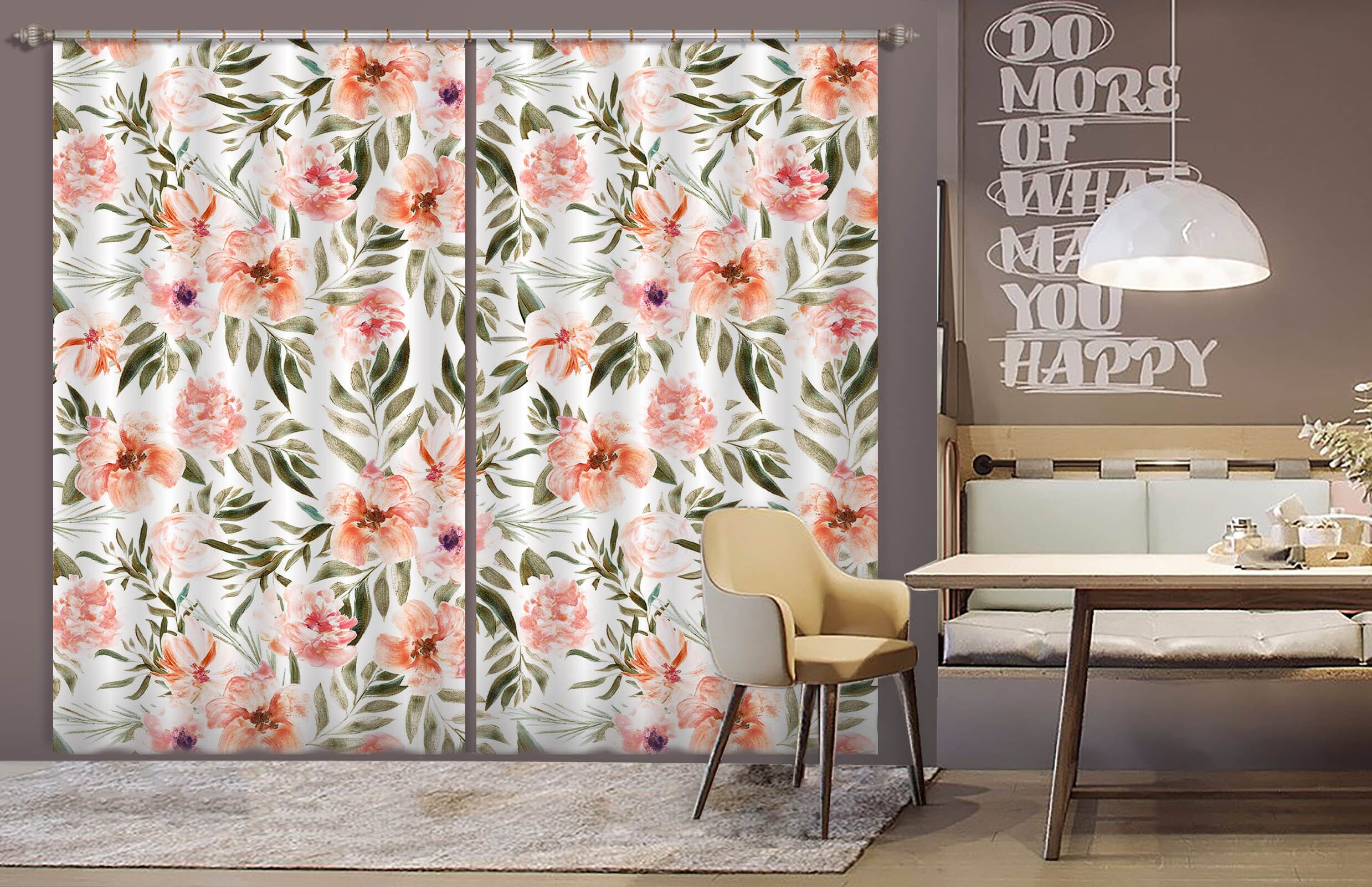 3D Flower Bloom 228 Uta Naumann Curtain Curtains Drapes Curtains AJ Creativity Home