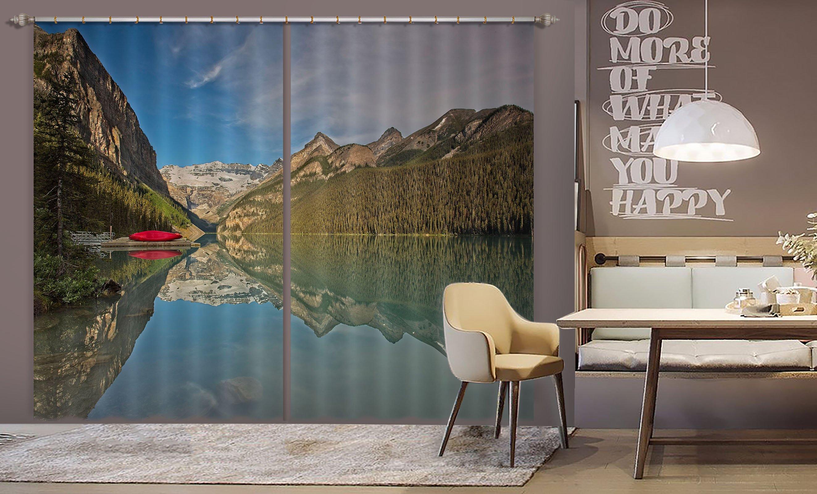 3D Boat In The Lake 056 Kathy Barefield Curtain Curtains Drapes Curtains AJ Creativity Home