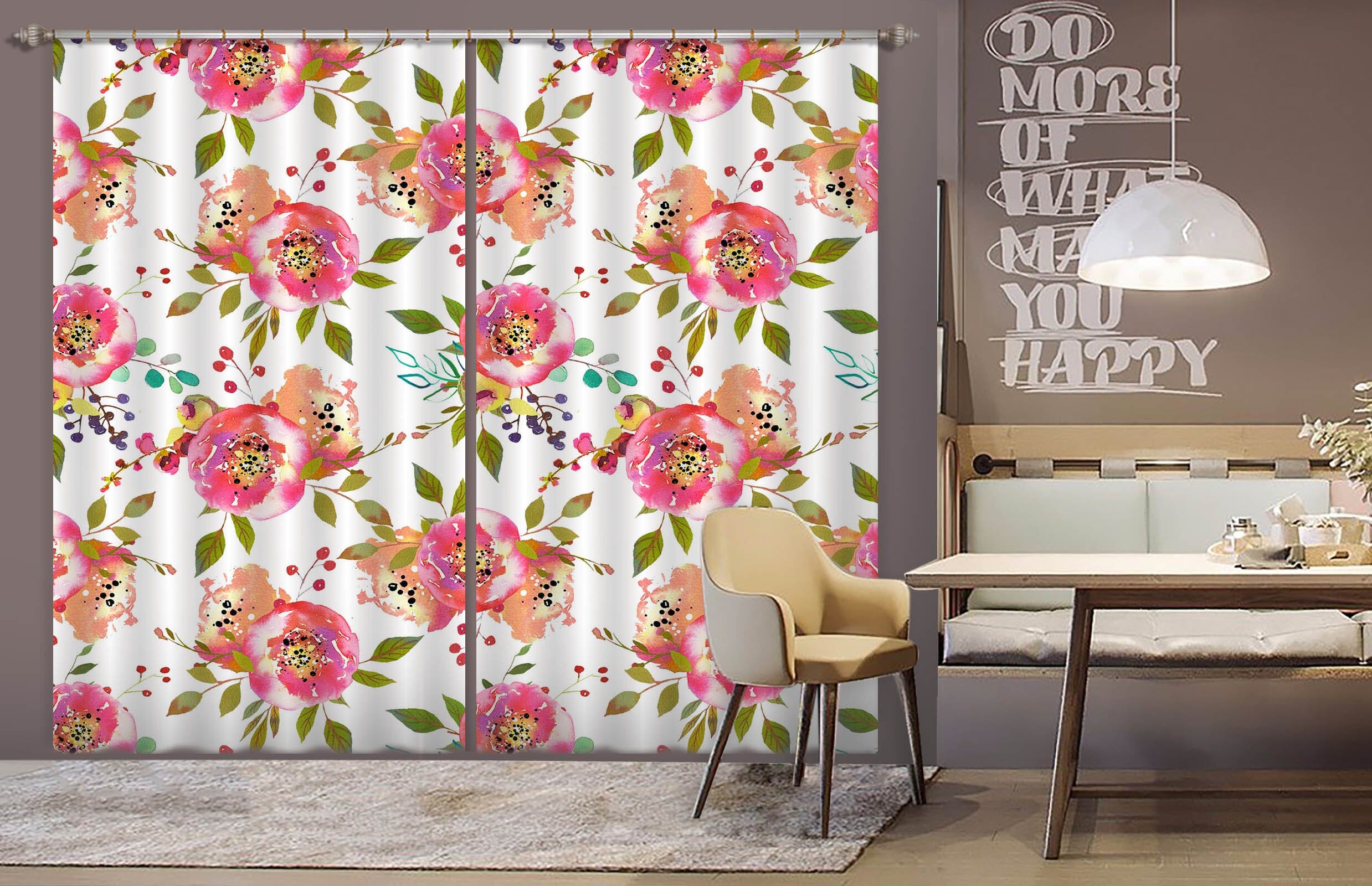 3D Flower Texture 237 Uta Naumann Curtain Curtains Drapes Curtains AJ Creativity Home