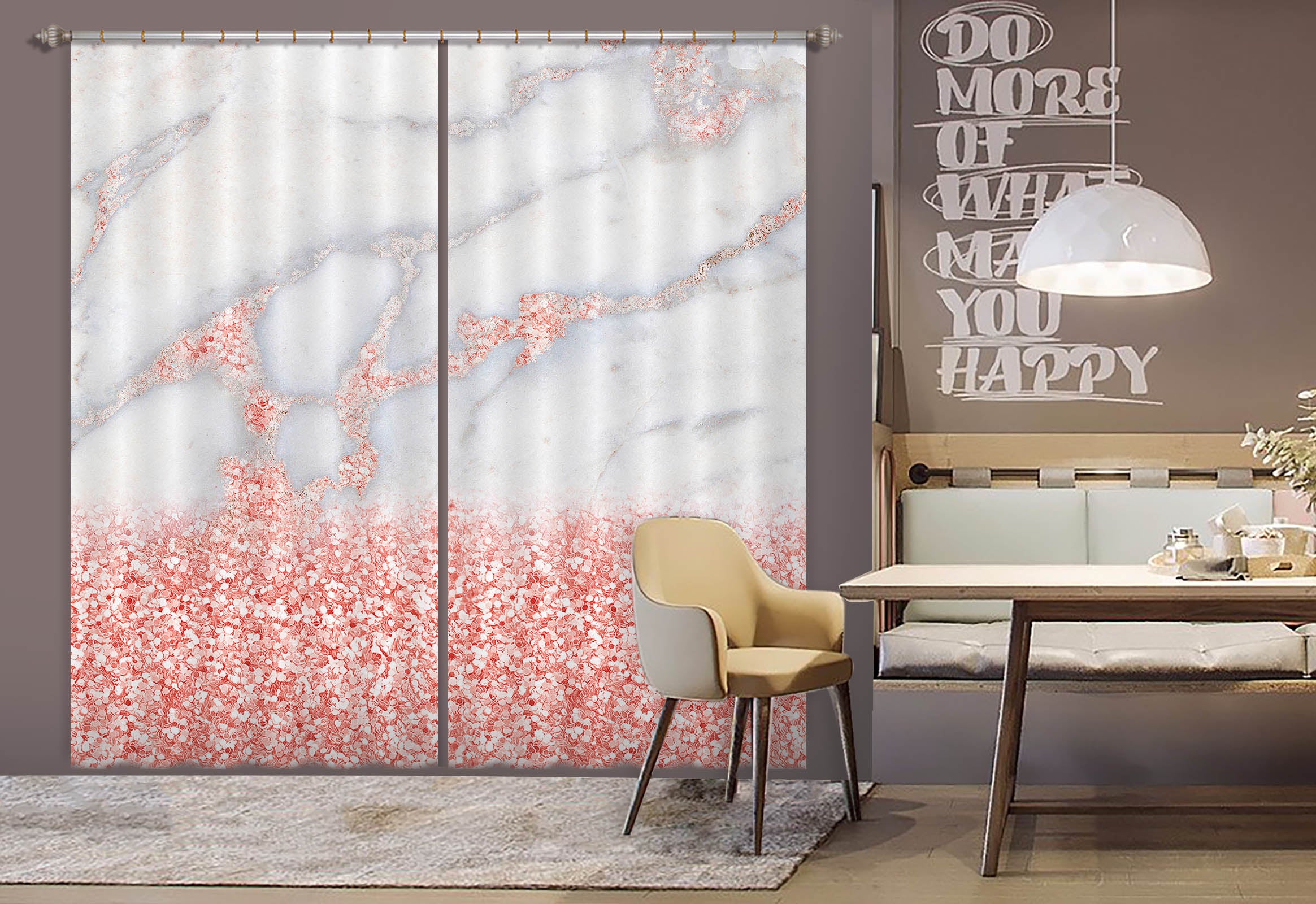 3D Pink Petals 189 Uta Naumann Curtain Curtains Drapes