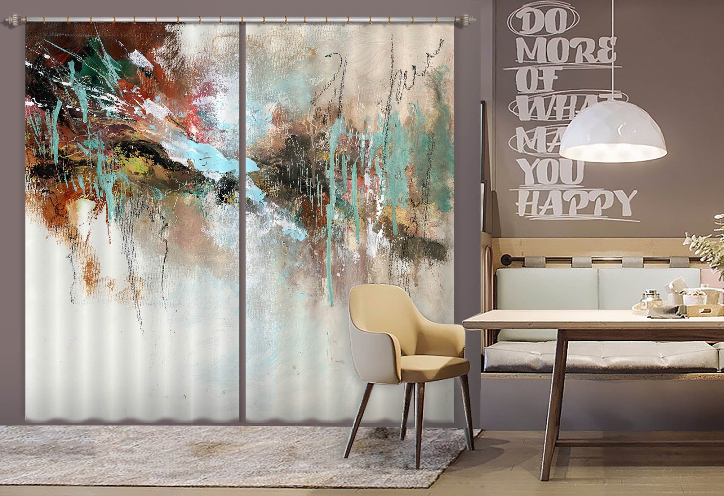 3D Seaside City 008 Anne Farrall Doyle Curtain Curtains Drapes Curtains AJ Creativity Home