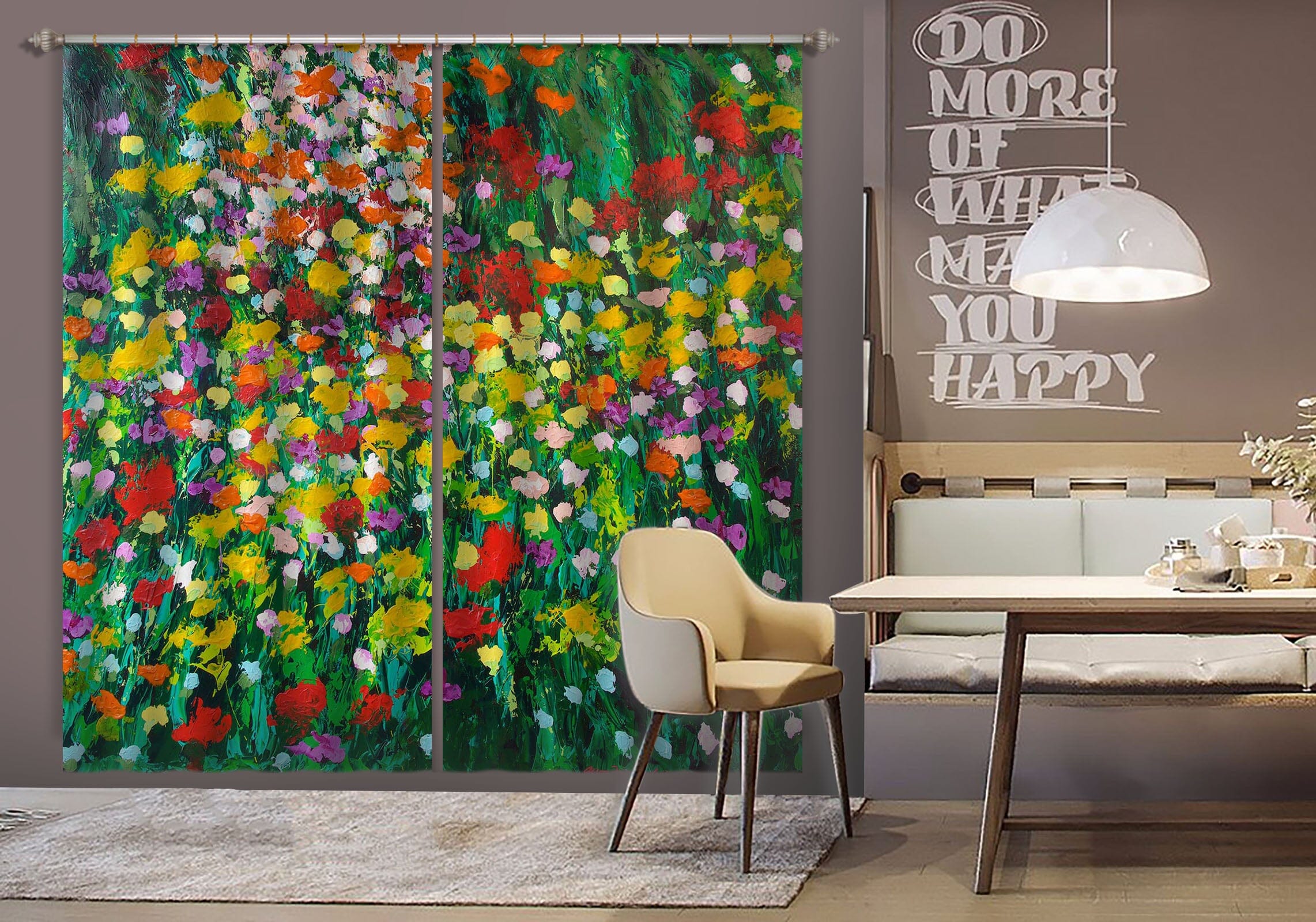 3D Colored Wild Flowers 103 Allan P. Friedlander Curtain Curtains Drapes Curtains AJ Creativity Home