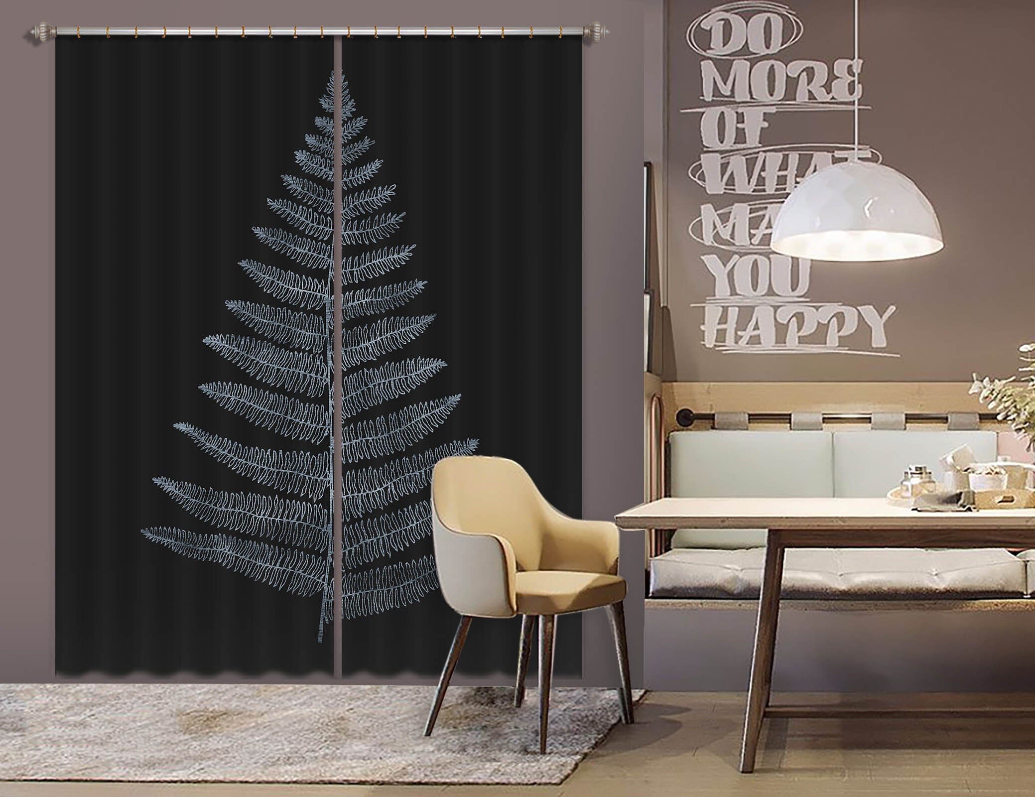 3D Botanica Minimalistica 1017 Boris Draschoff Curtain Curtains Drapes Curtains AJ Creativity Home