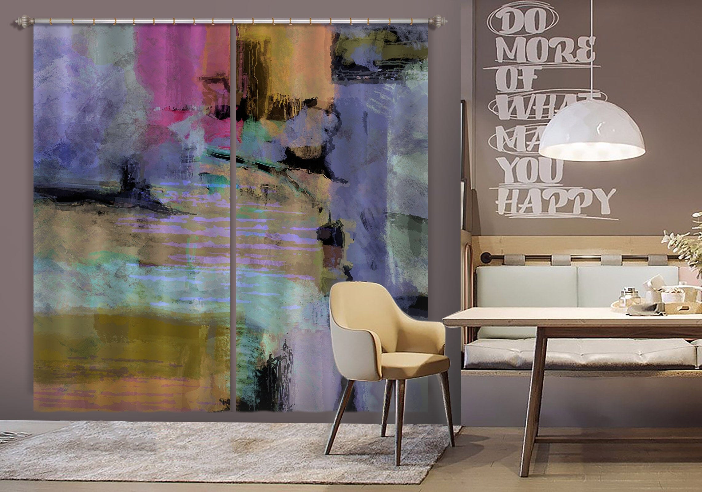 3D Painted Purple 220 Michael Tienhaara Curtain Curtains Drapes Curtains AJ Creativity Home