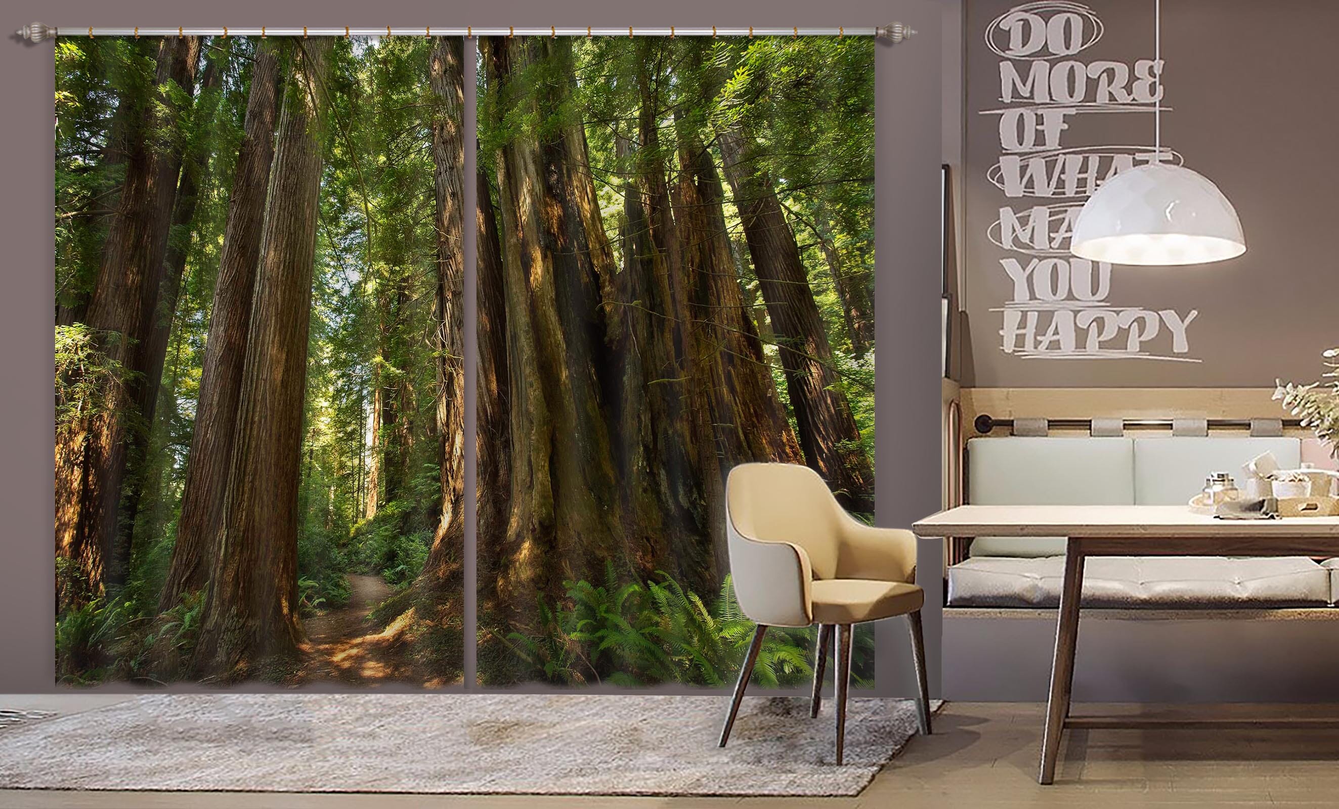 3D Old Forest 066 Kathy Barefield Curtain Curtains Drapes Curtains AJ Creativity Home