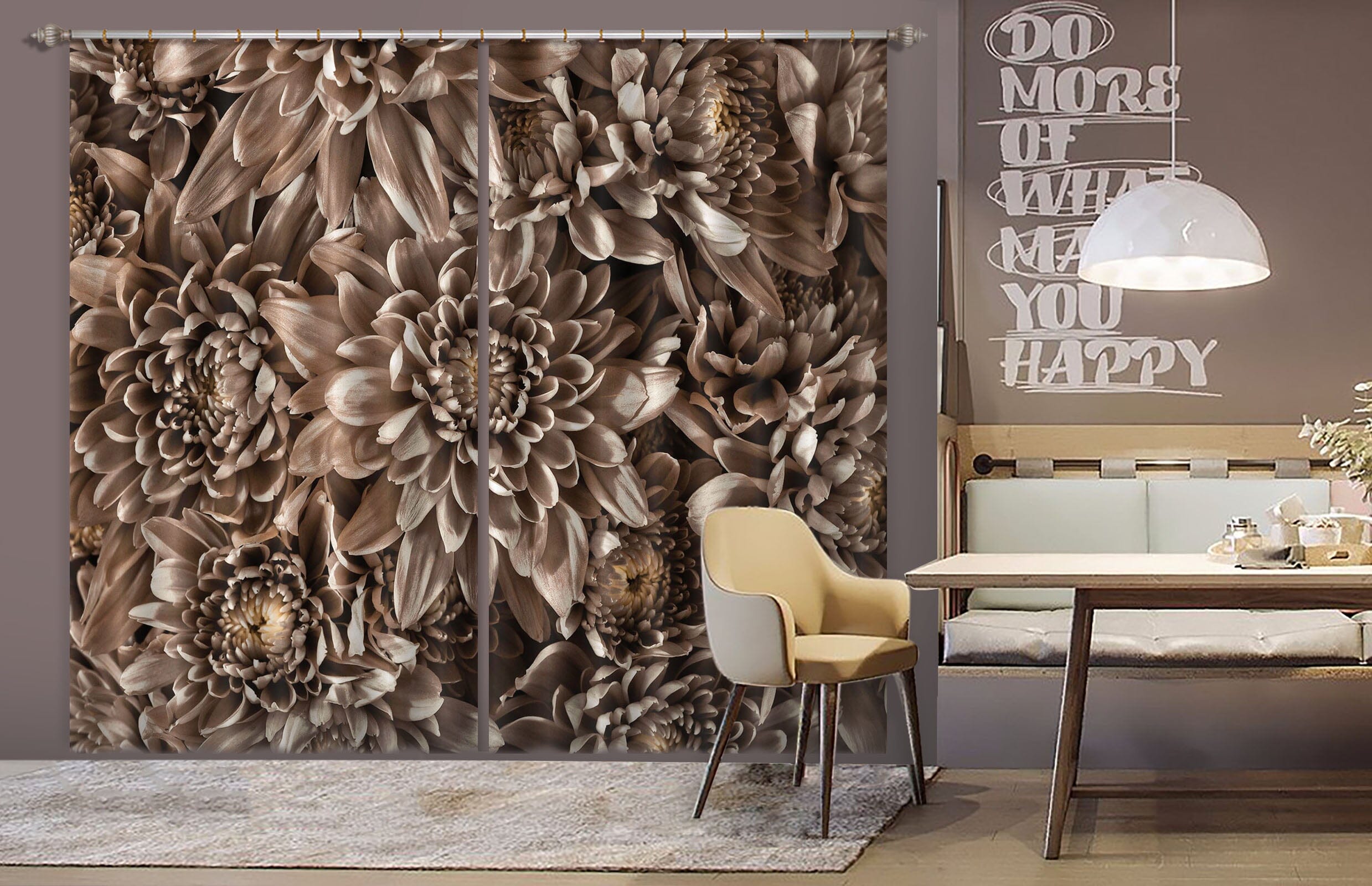 3D Withered Sunflower 209 Assaf Frank Curtain Curtains Drapes Curtains AJ Creativity Home