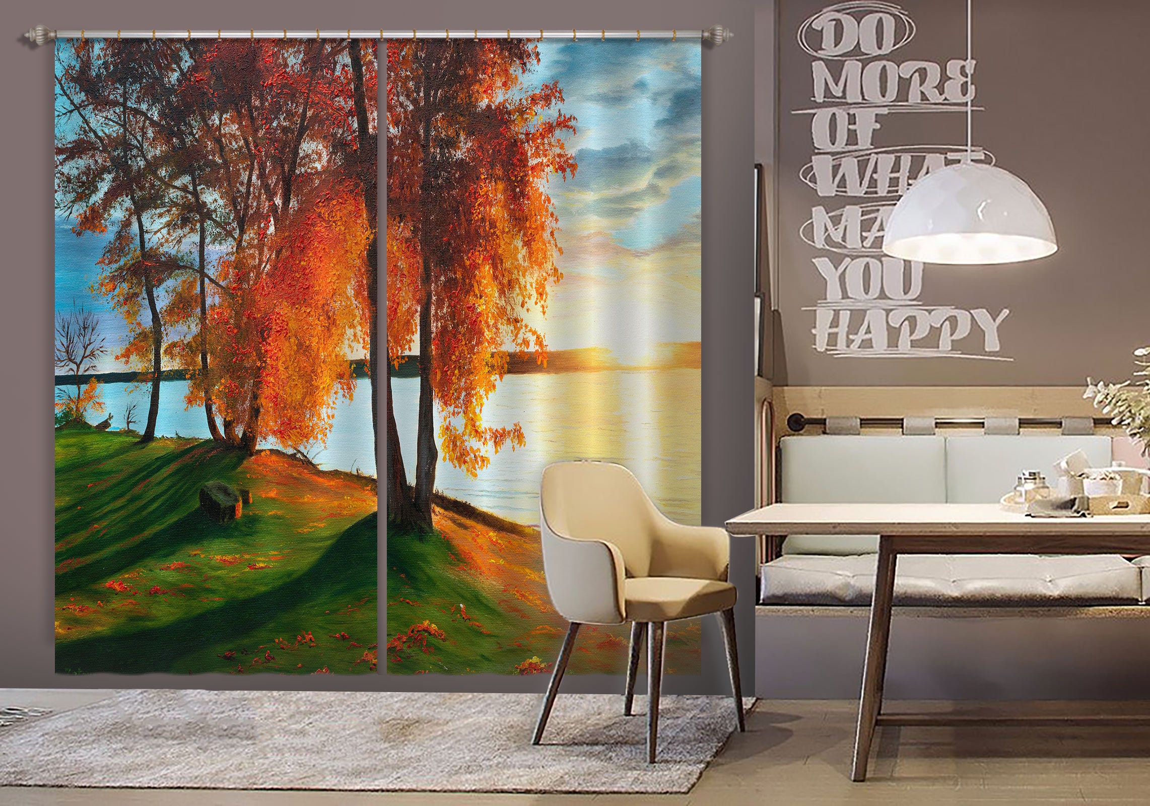 3D Lawn Tree 1705 Marina Zotova Curtain Curtains Drapes