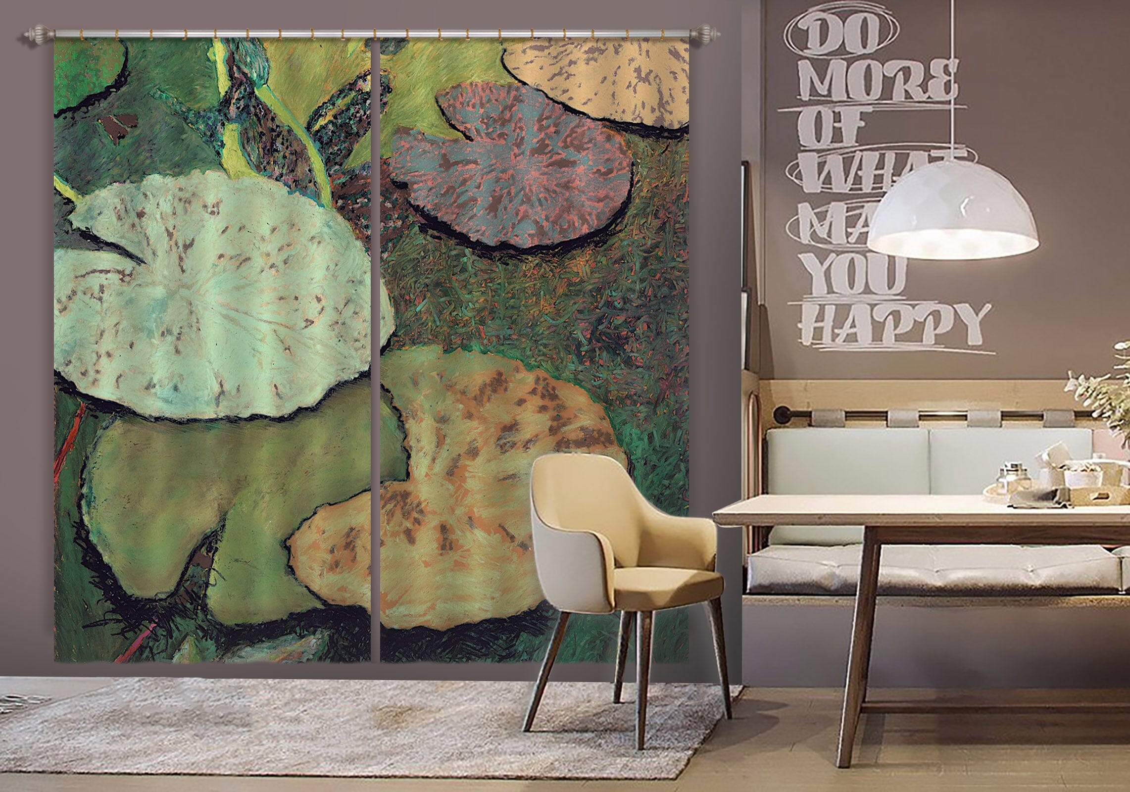 3D Lotus Leaf 281 Allan P. Friedlander Curtain Curtains Drapes Curtains AJ Creativity Home