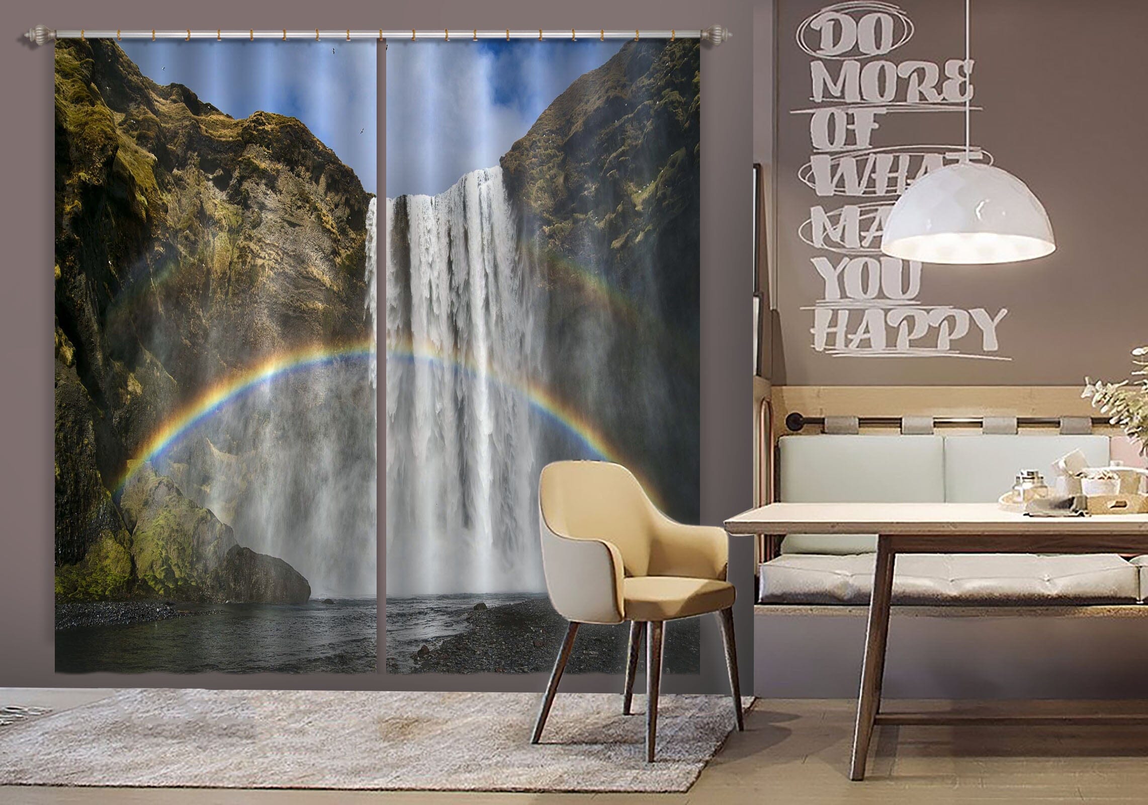3D Valley Waterfall 157 Marco Carmassi Curtain Curtains Drapes Curtains AJ Creativity Home