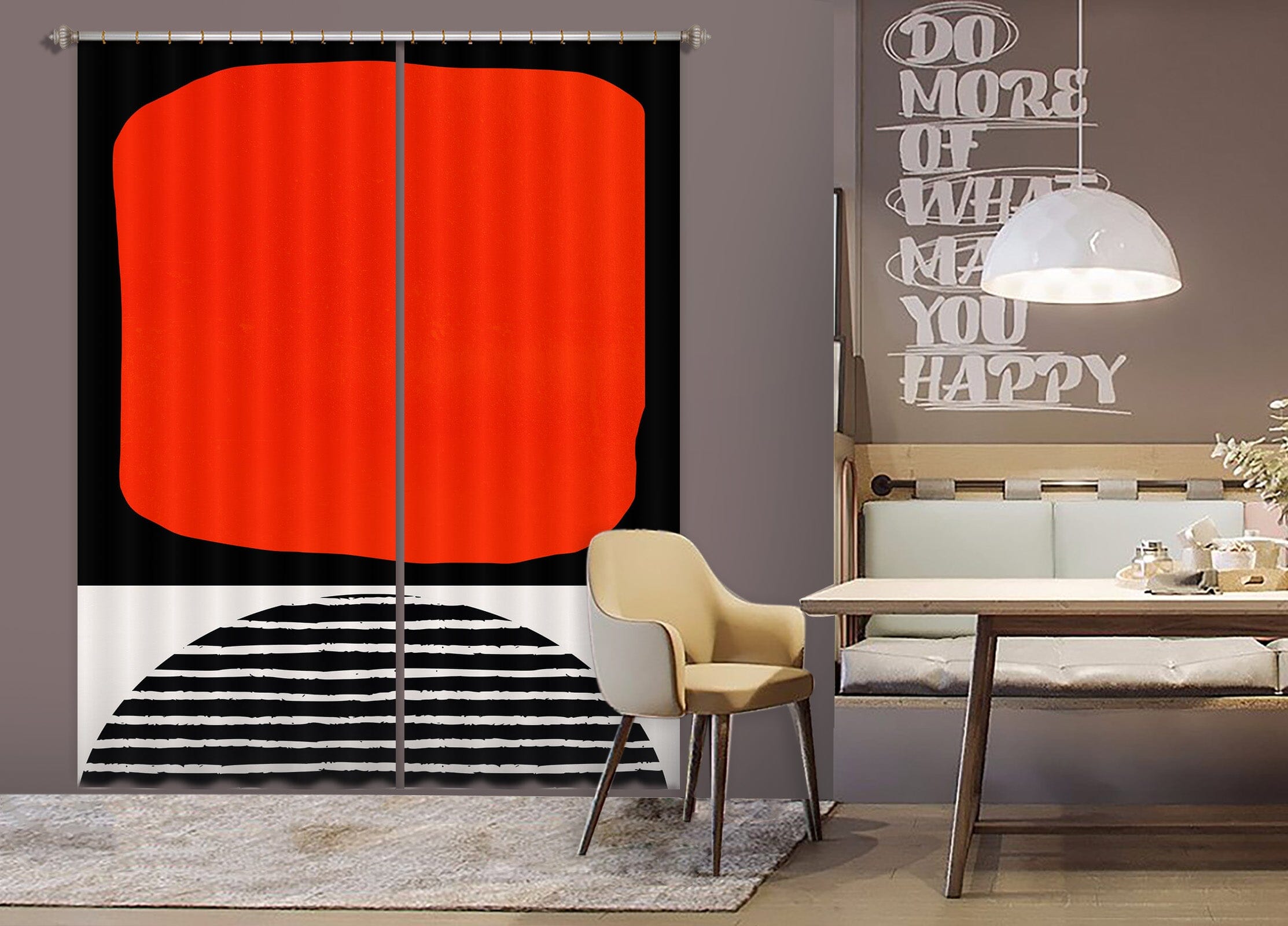 3D Red Square Pattern 1005 Boris Draschoff Curtain Curtains Drapes Curtains AJ Creativity Home