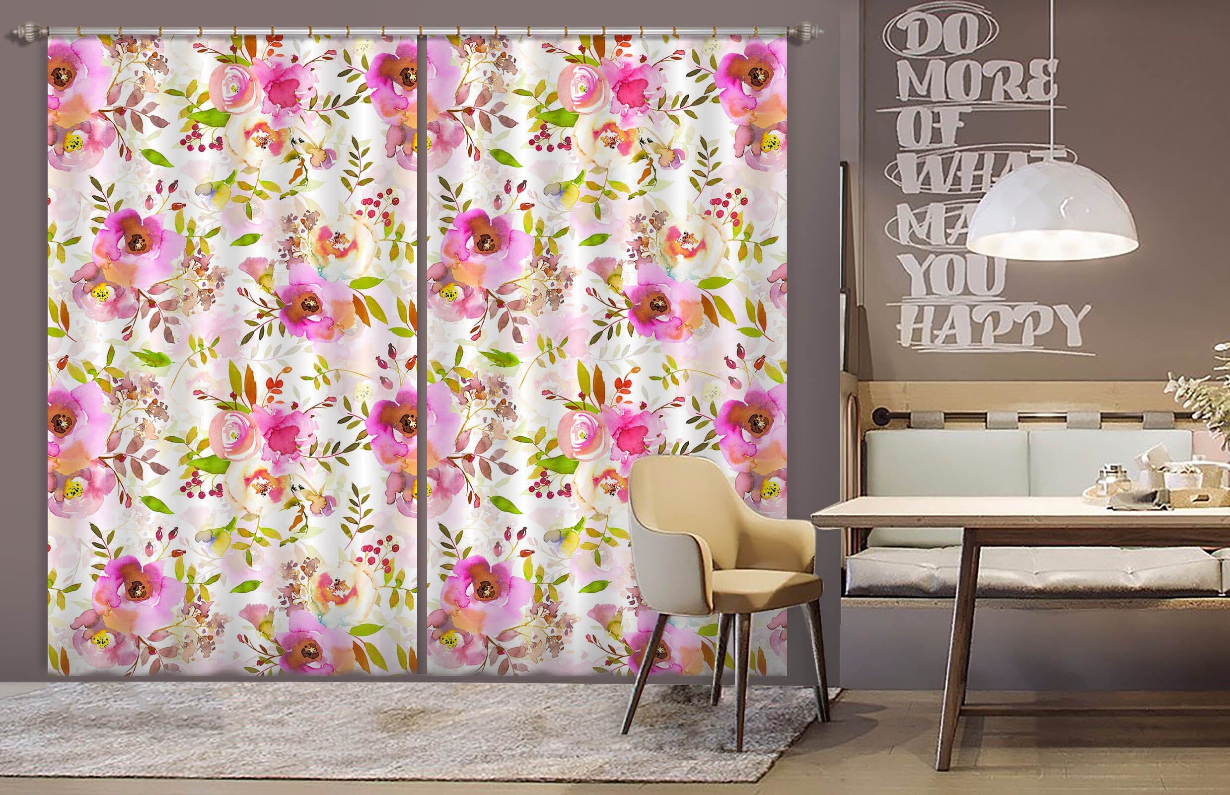 3D Red Flower 231 Uta Naumann Curtain Curtains Drapes Curtains AJ Creativity Home