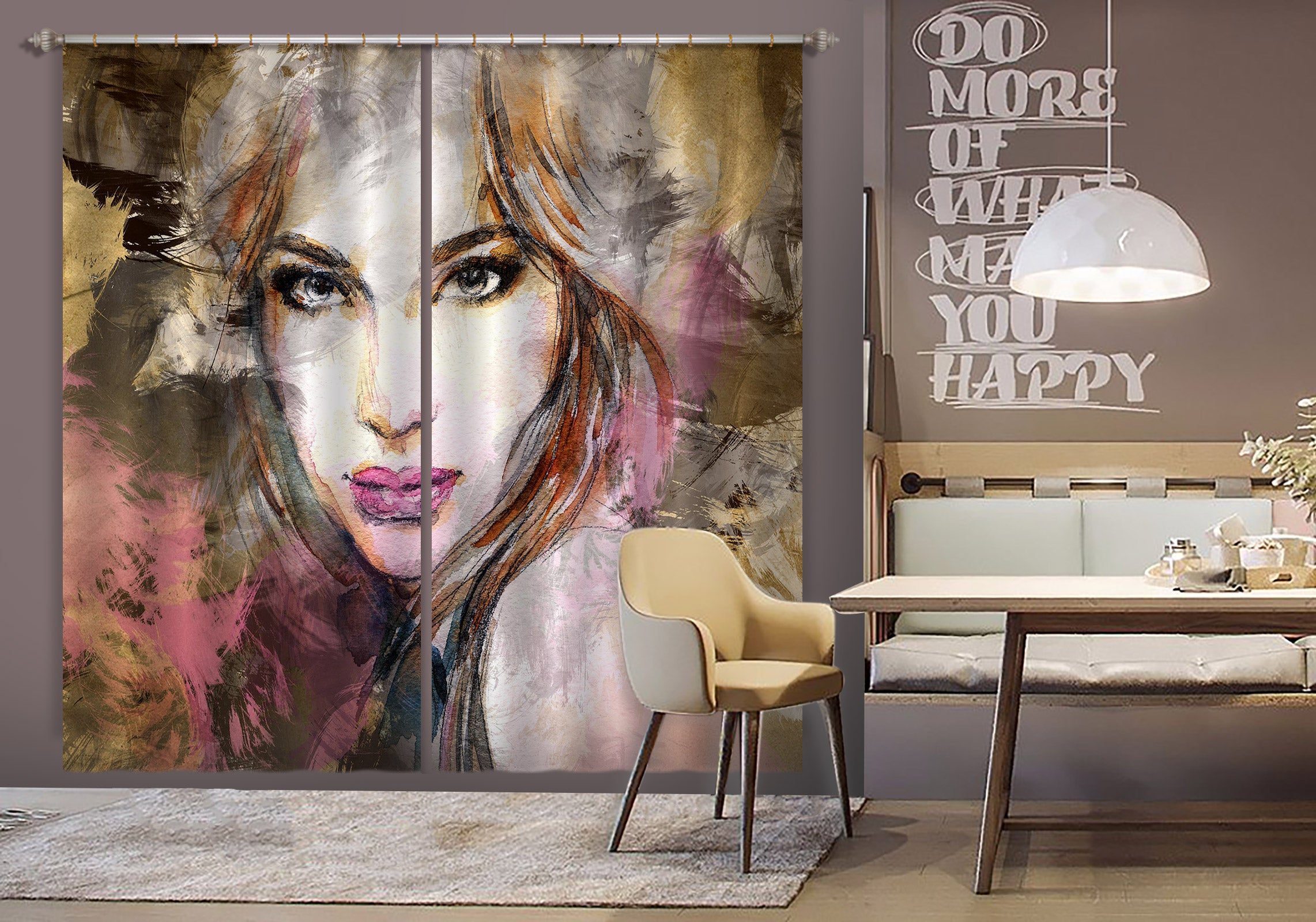 3D Painting Model 001 Curtains Drapes