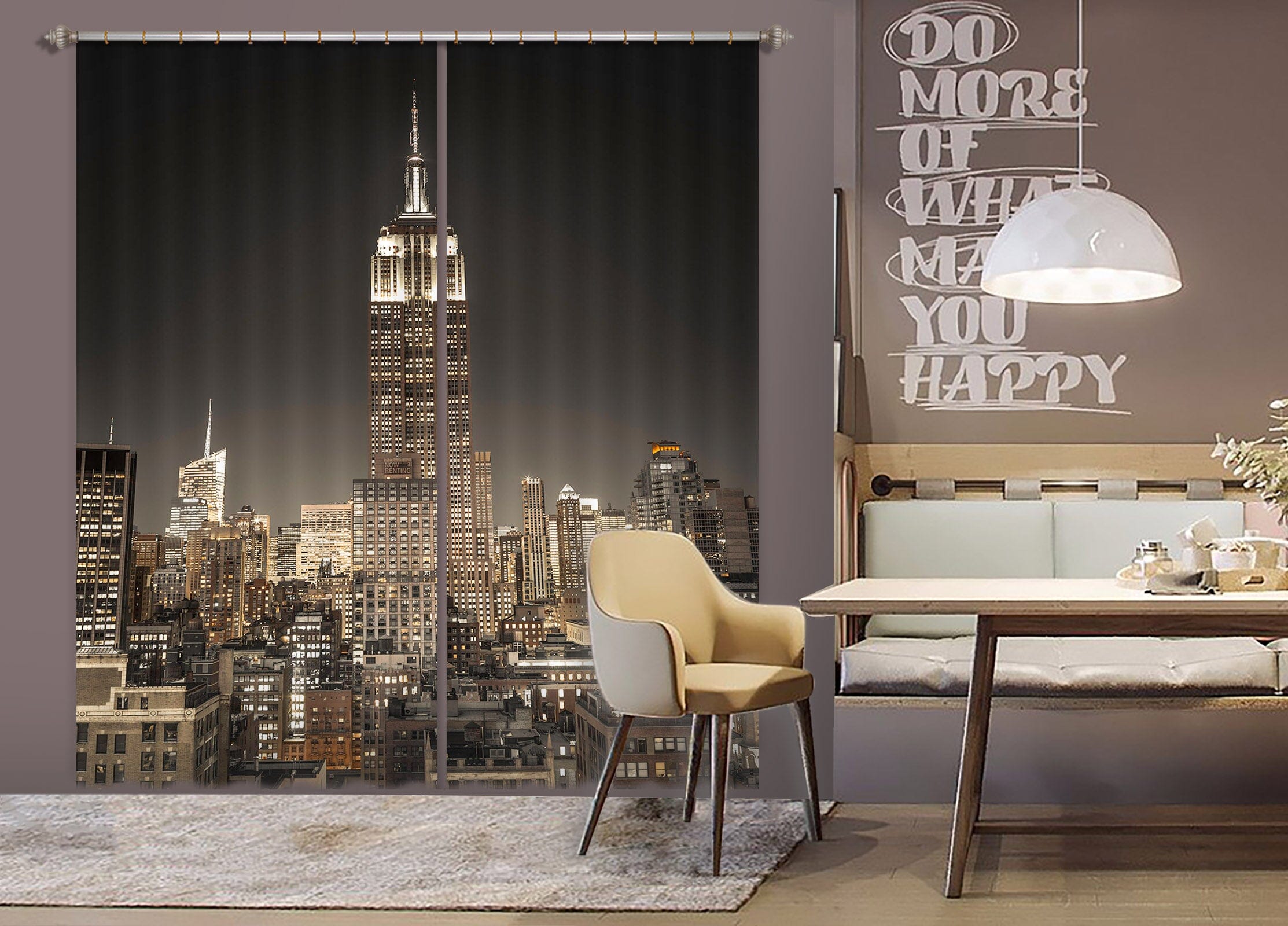 3D Night City 220 Assaf Frank Curtain Curtains Drapes Curtains AJ Creativity Home