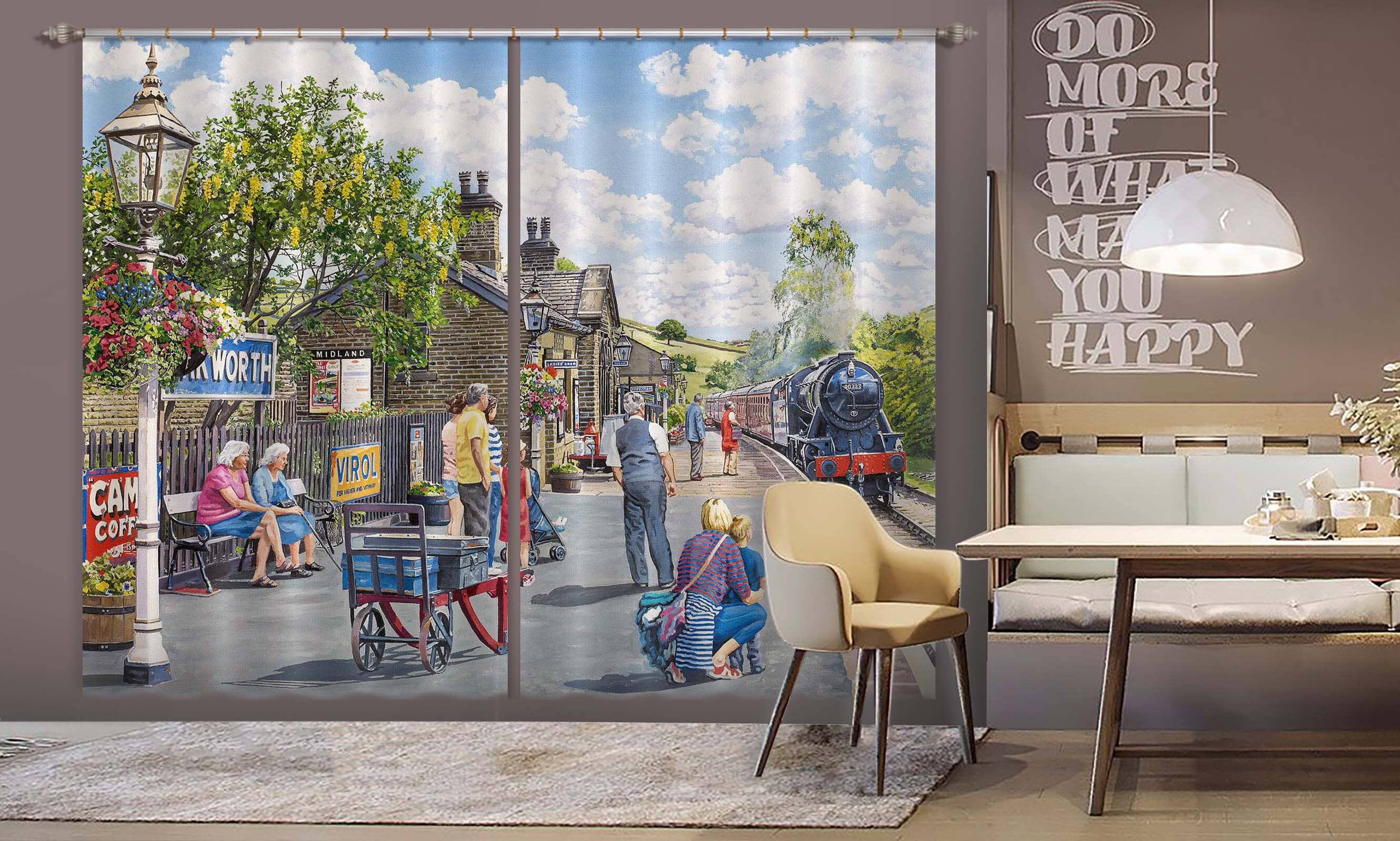 3D Oakworth Station 081 Trevor Mitchell Curtain Curtains Drapes Curtains AJ Creativity Home