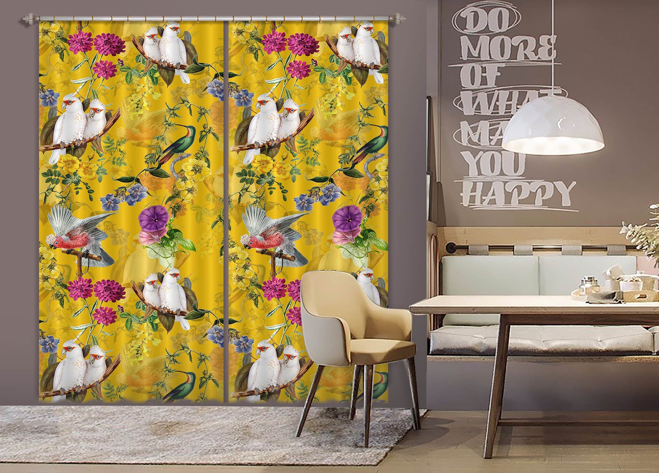 3D White Cotton 135 Uta Naumann Curtain Curtains Drapes Curtains AJ Creativity Home