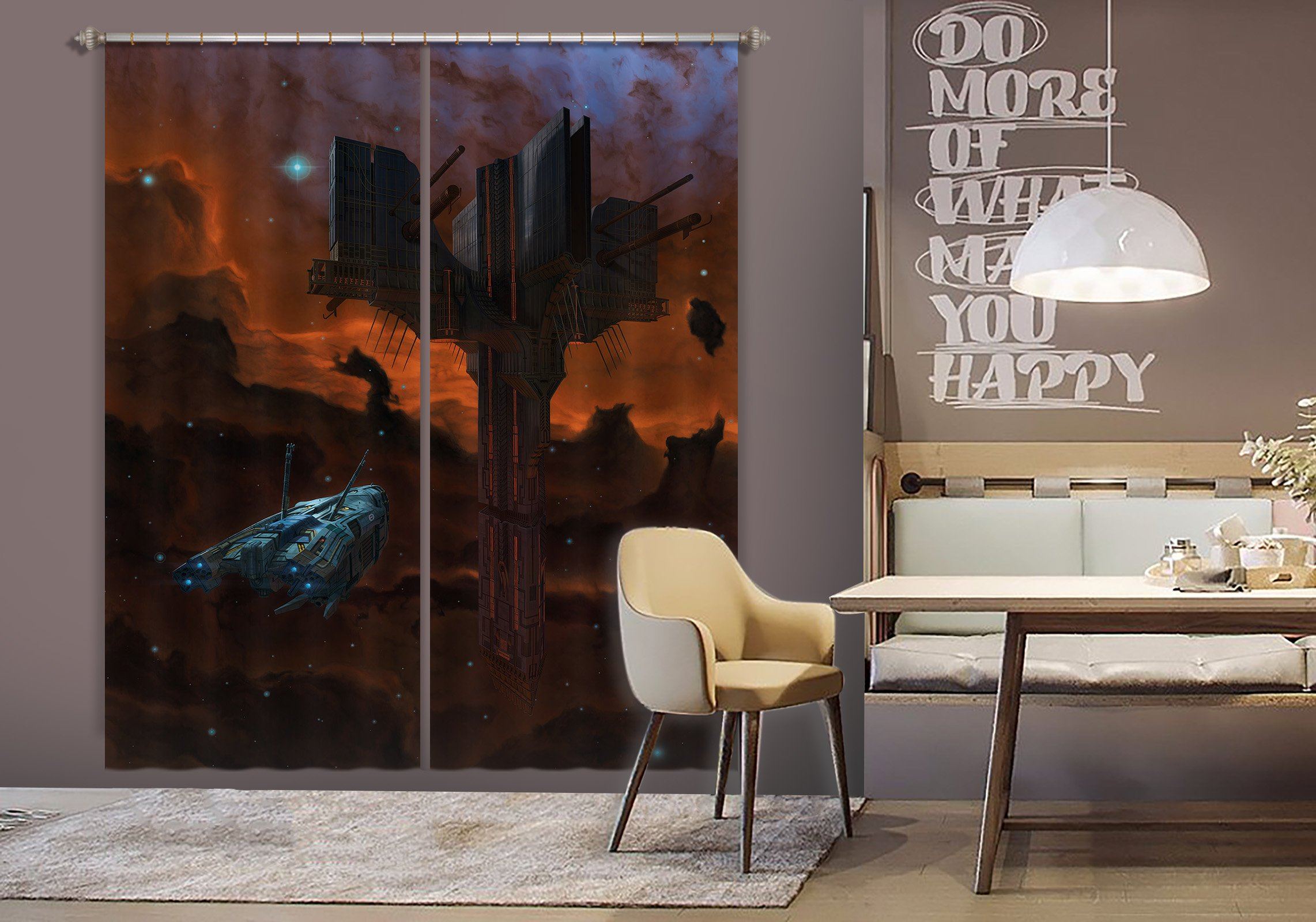 3D Alien Artifact 007 Vincent Hie Curtain Curtains Drapes Curtains AJ Creativity Home