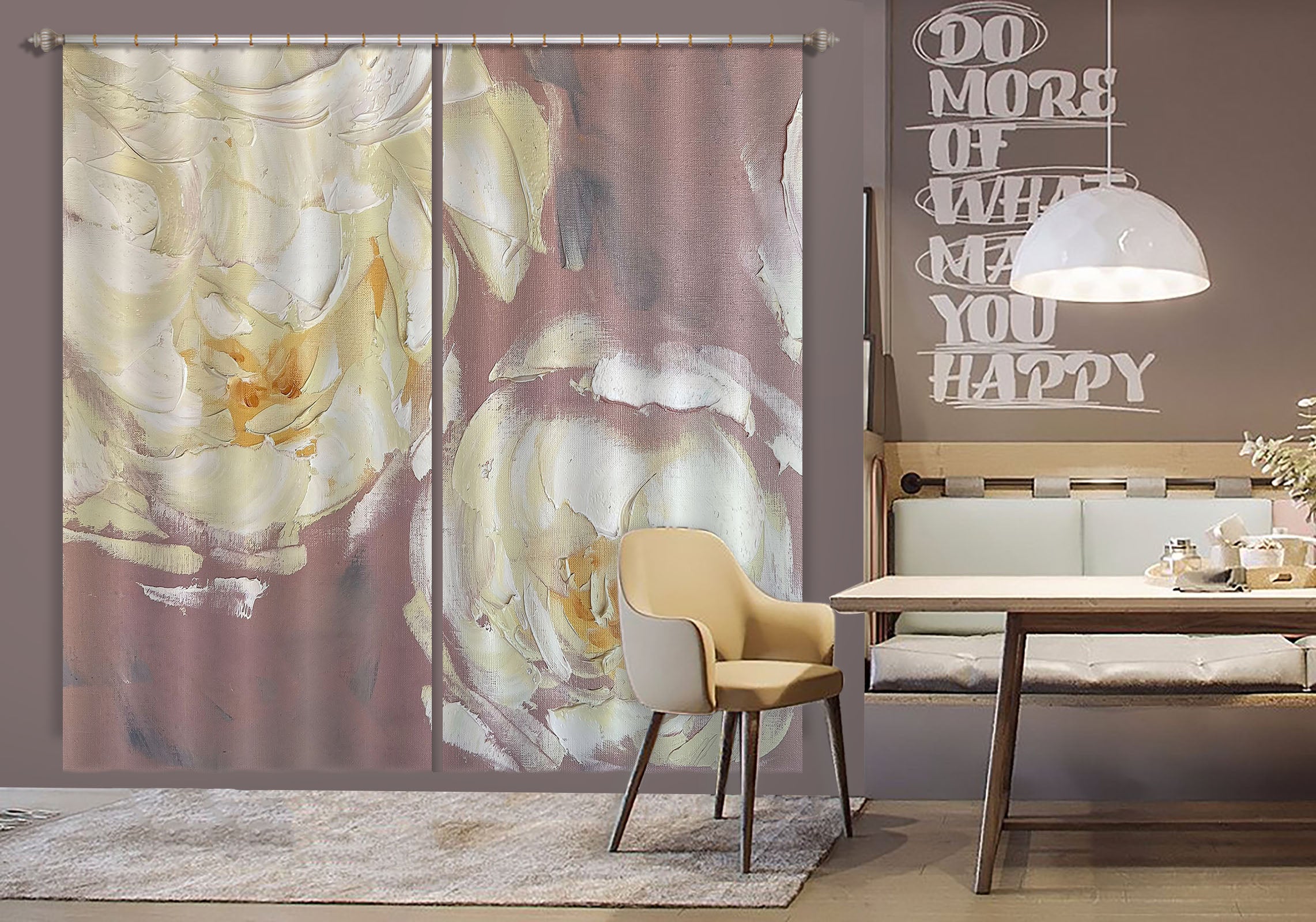 3D Elegant Rose 3021 Skromova Marina Curtain Curtains Drapes