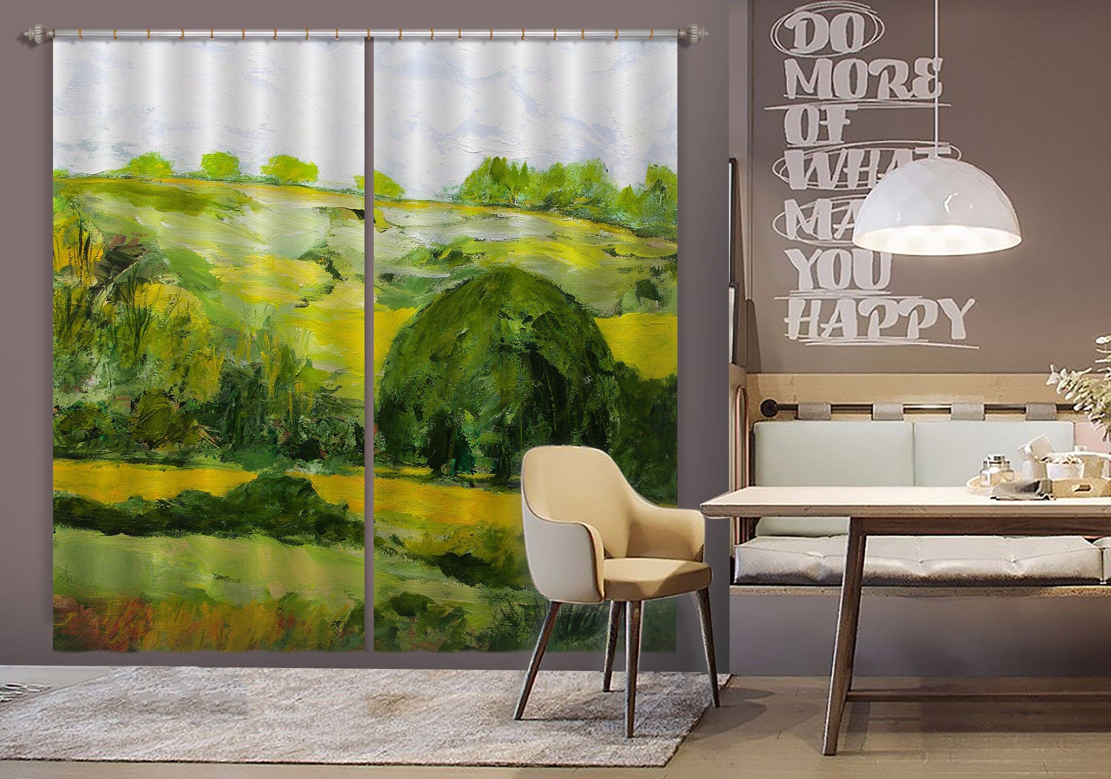 3D Ginger Green 219 Allan P. Friedlander Curtain Curtains Drapes Curtains AJ Creativity Home
