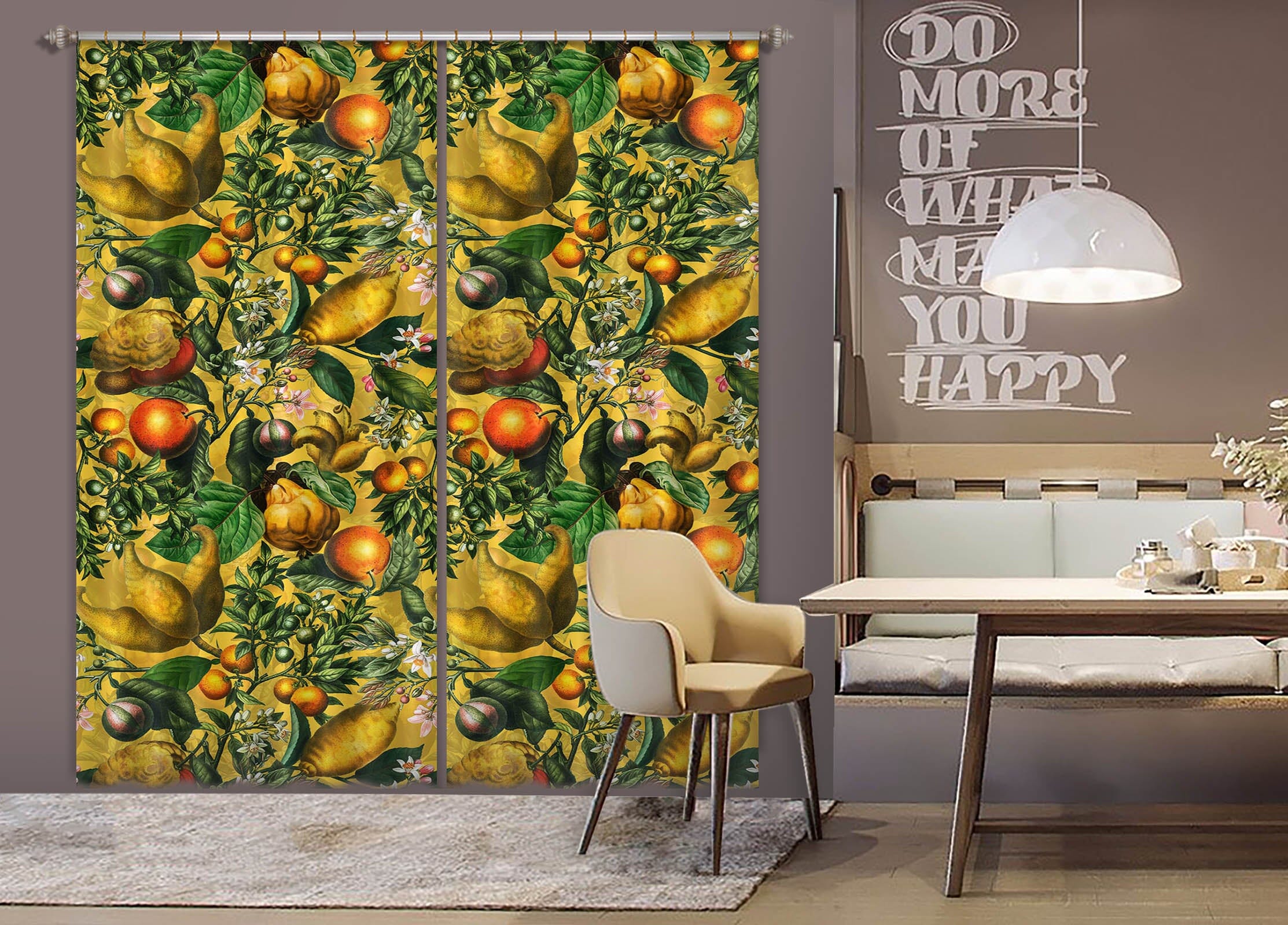 3D Golden Oranges 183 Uta Naumann Curtain Curtains Drapes Curtains AJ Creativity Home