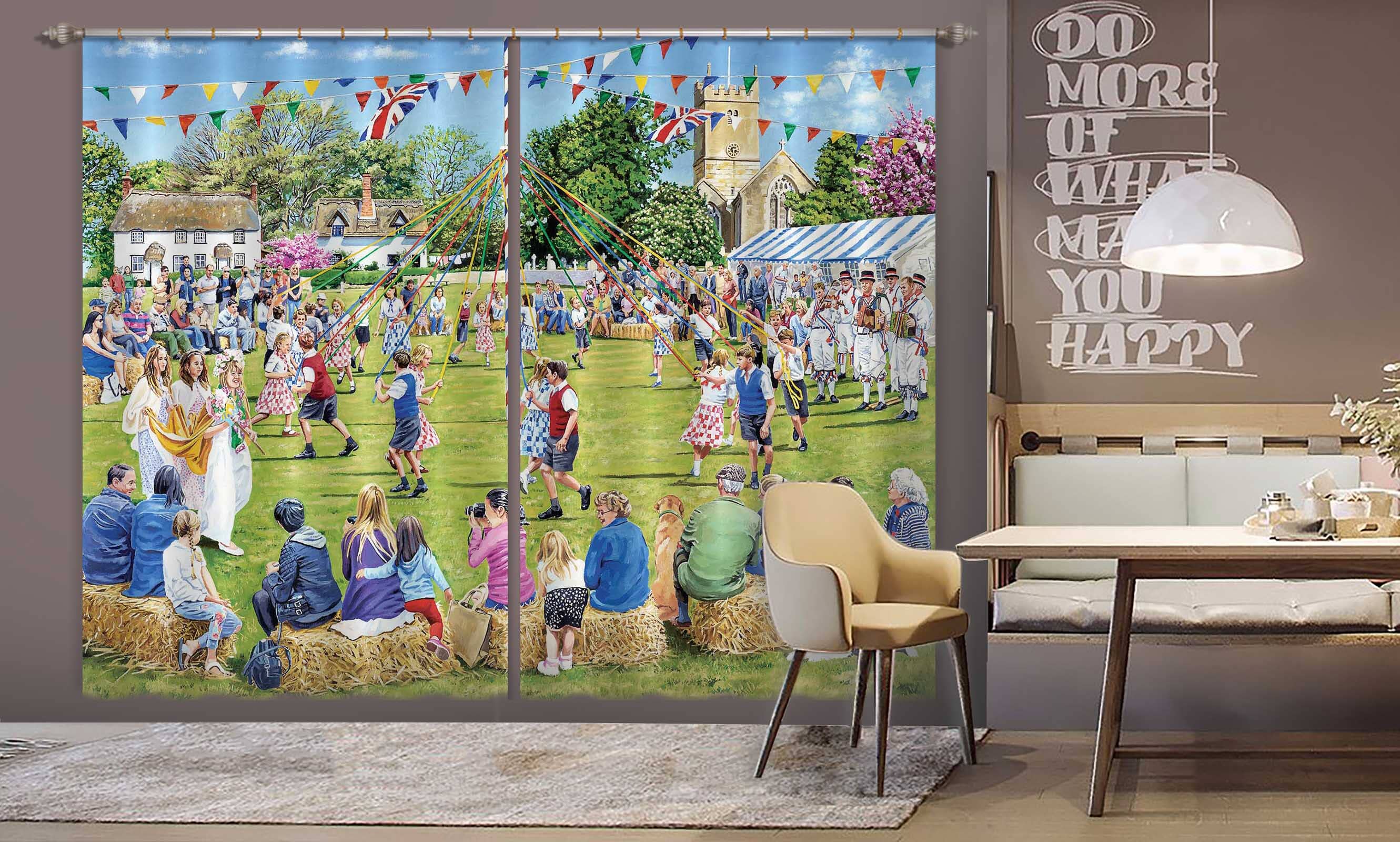 3D May Day Celebrations 079 Trevor Mitchell Curtain Curtains Drapes Curtains AJ Creativity Home