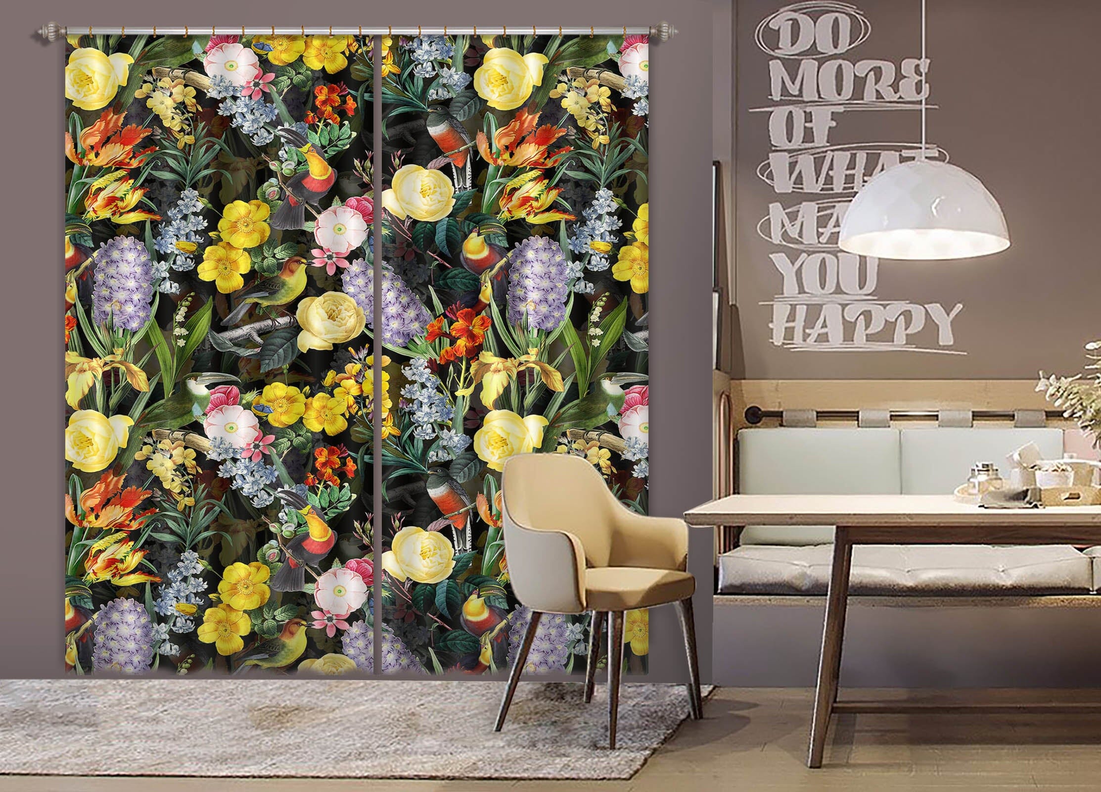 3D Colorful Garden 171 Uta Naumann Curtain Curtains Drapes Curtains AJ Creativity Home