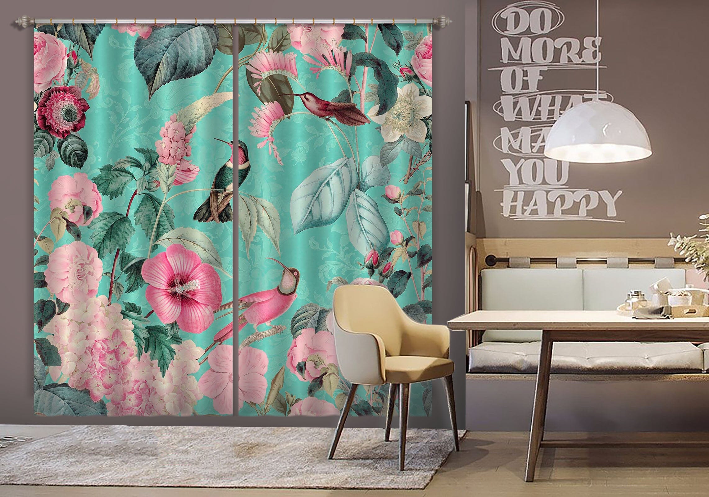 3D Flowers And Birds 060 Andrea haase Curtain Curtains Drapes Curtains AJ Creativity Home