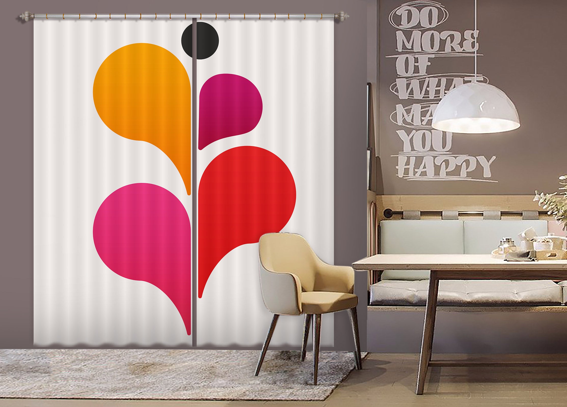 3D Abstract Dancer 1003 Boris Draschoff Curtain Curtains Drapes