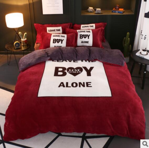 3D Red Boy 17018 Bed Pillowcases Quilt
