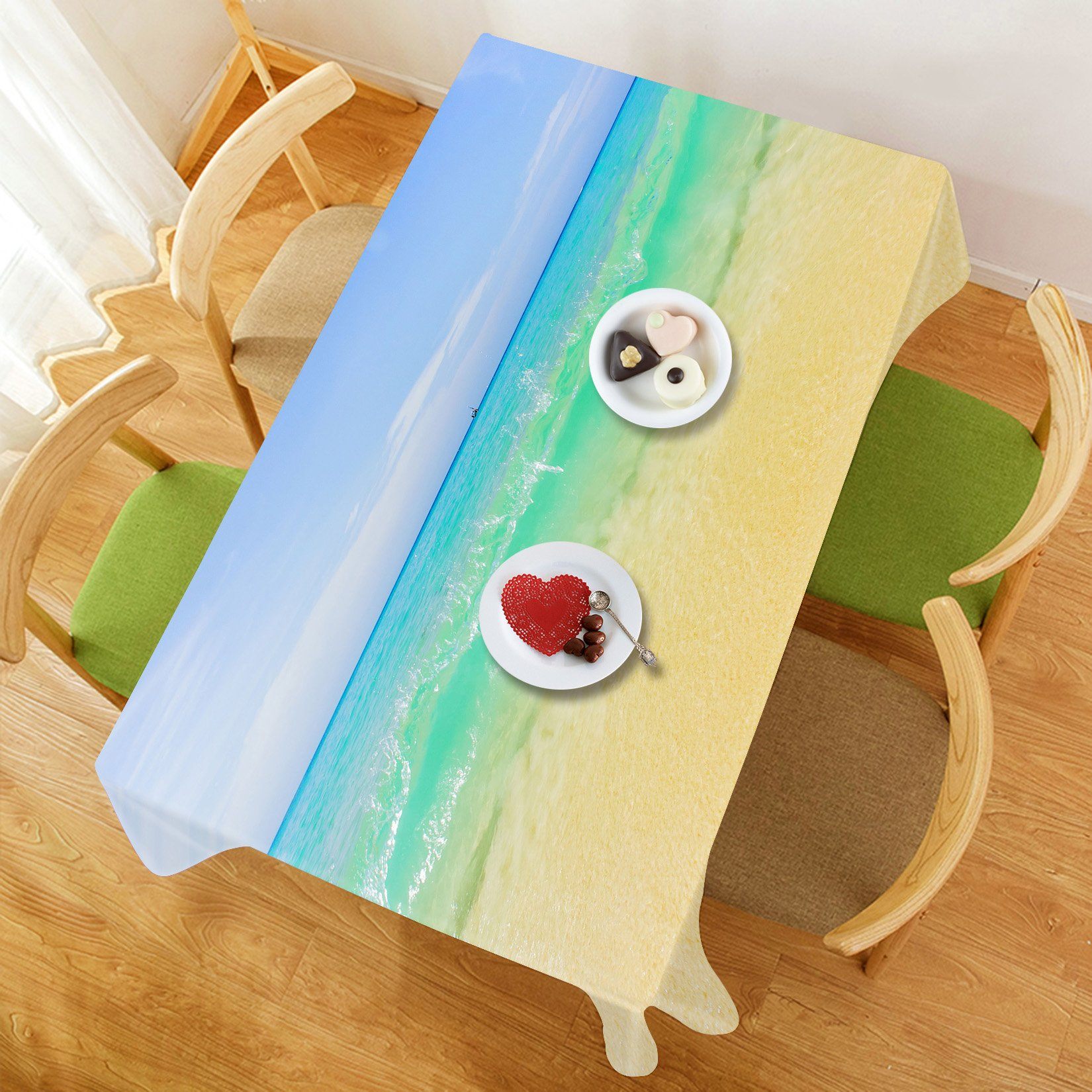 3D Beach Waves 663 Tablecloths Wallpaper AJ Wallpaper