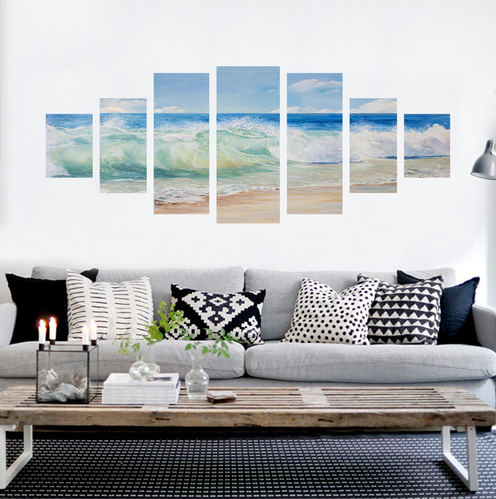 3D Sea Waves 075 Unframed Print Wallpaper Wallpaper AJ Wallpaper