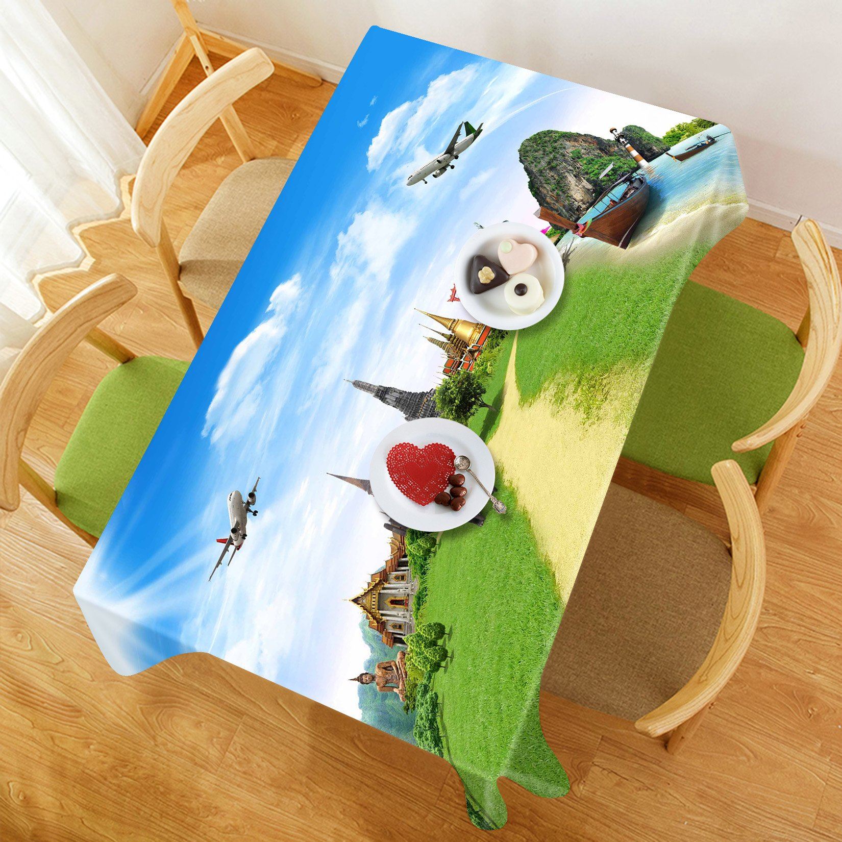 3D Tourist Attractions 350 Tablecloths Wallpaper AJ Wallpaper