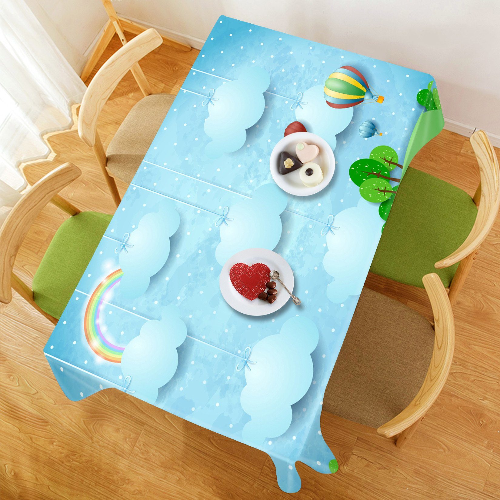 3D Lovely Hanging Clouds 659 Tablecloths Wallpaper AJ Wallpaper