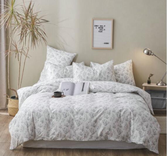 3D Grey Floral 15176 Bed Pillowcases Quilt