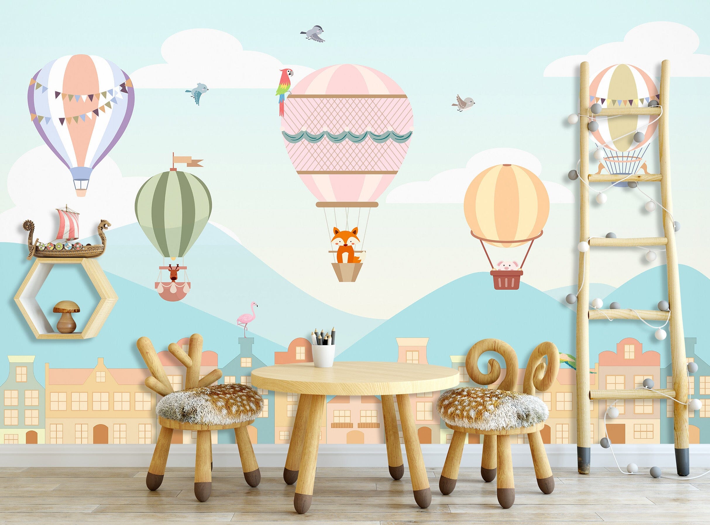 3D Colorful Balloons 1701 Wall Murals Wallpaper AJ Wallpaper 2