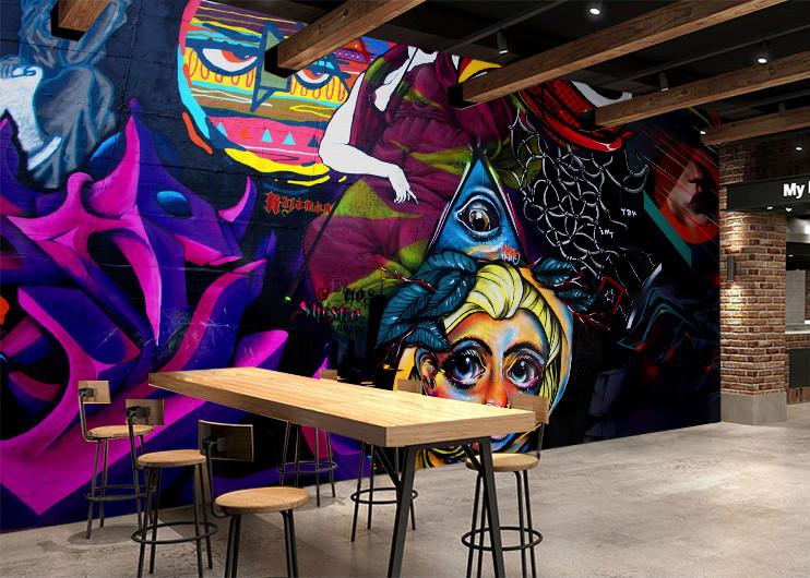 3D Graffiti Girl 291 Wallpaper AJ Wallpaper