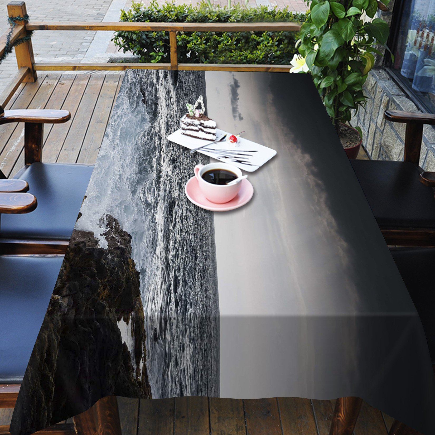 3D Gray Sea 120 Tablecloths Wallpaper AJ Wallpaper