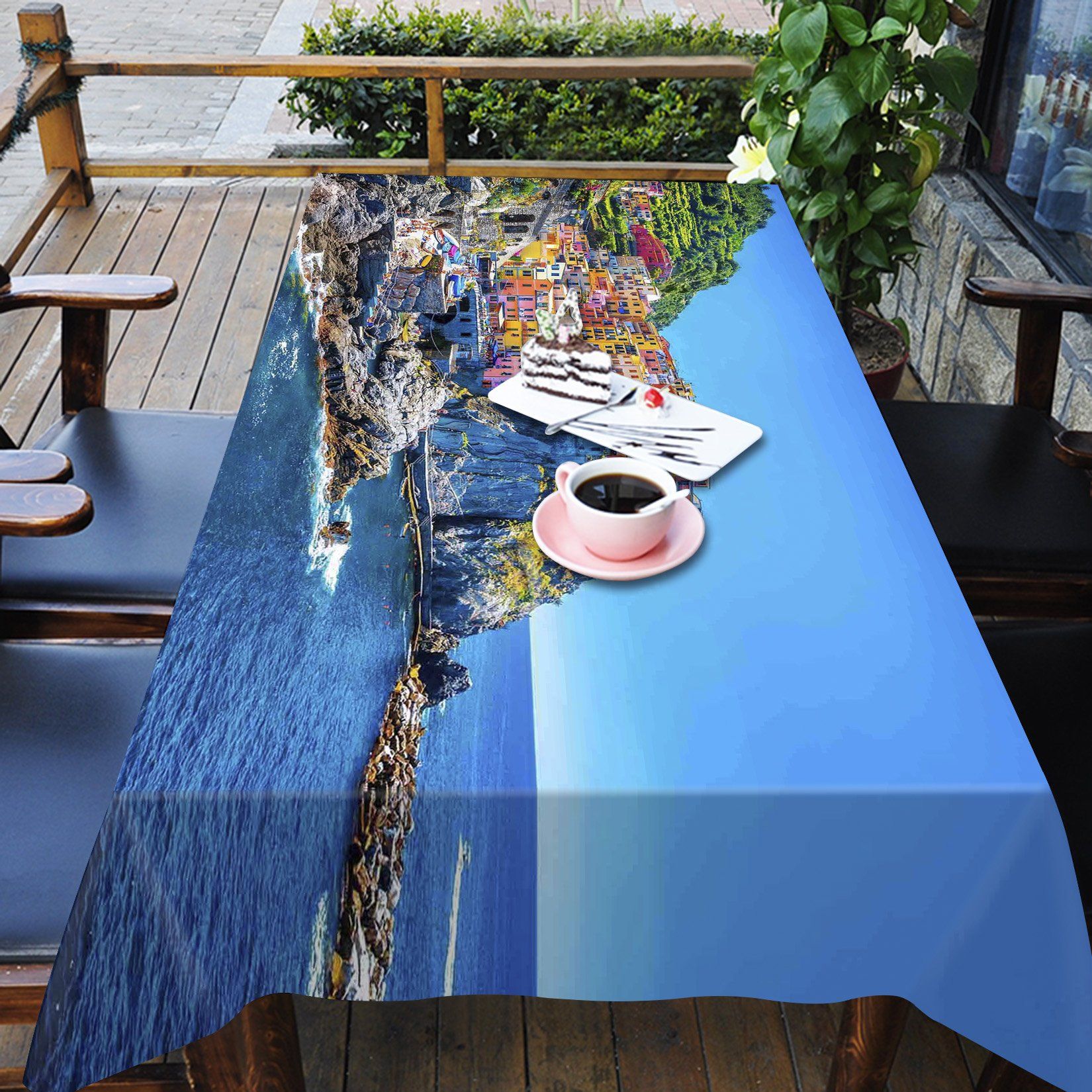 3D Seaside Cinque Terre 349 Tablecloths Wallpaper AJ Wallpaper