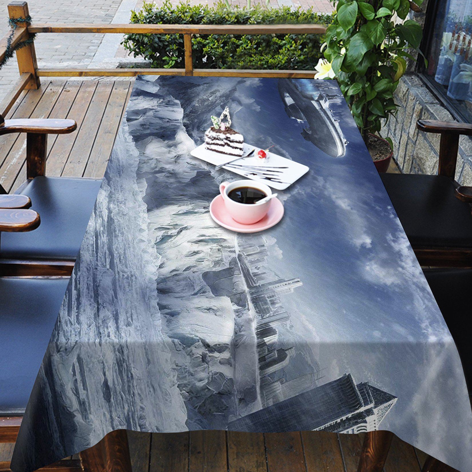 3D Frozen City 420 Tablecloths Wallpaper AJ Wallpaper