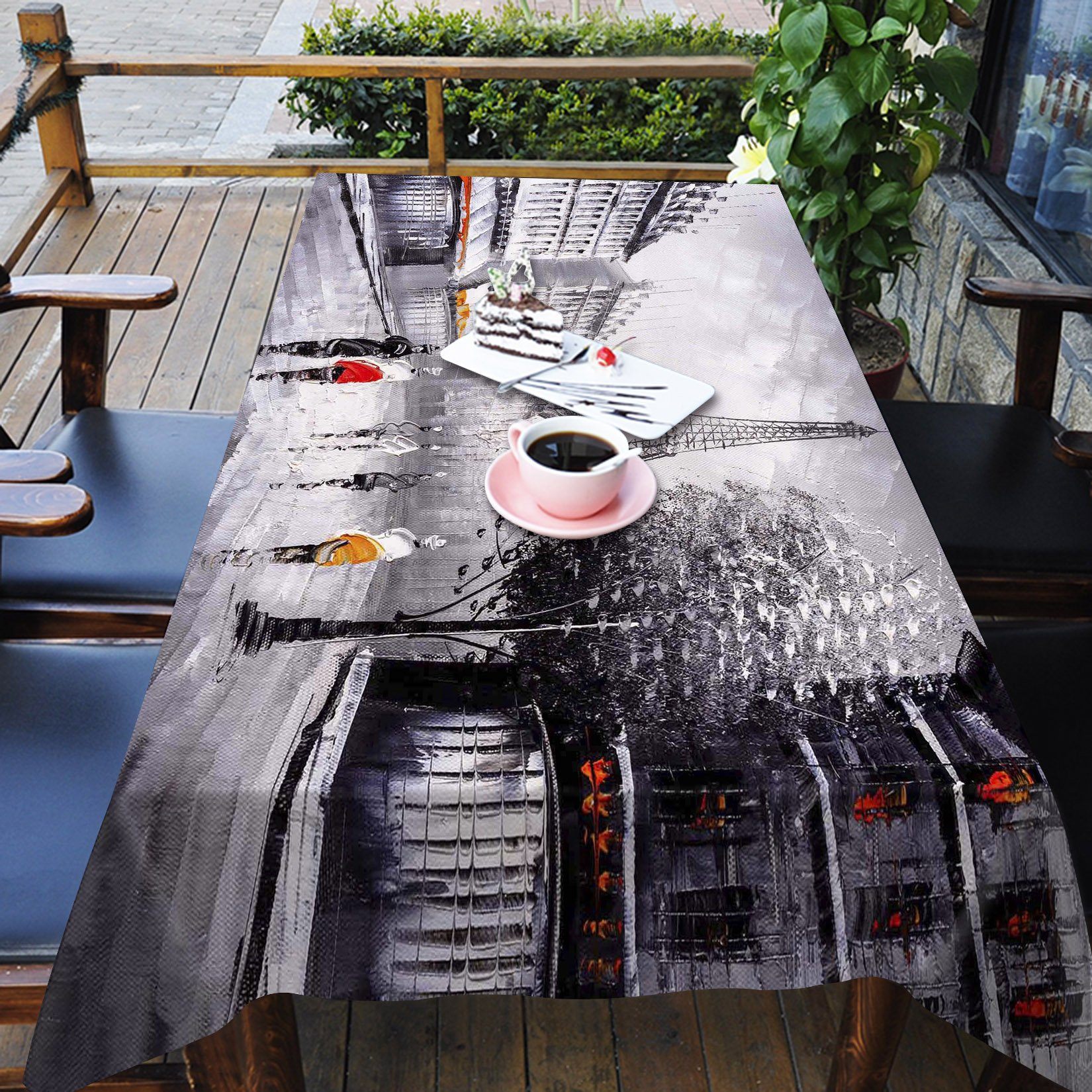 3D Paris Painting 555 Tablecloths Wallpaper AJ Wallpaper