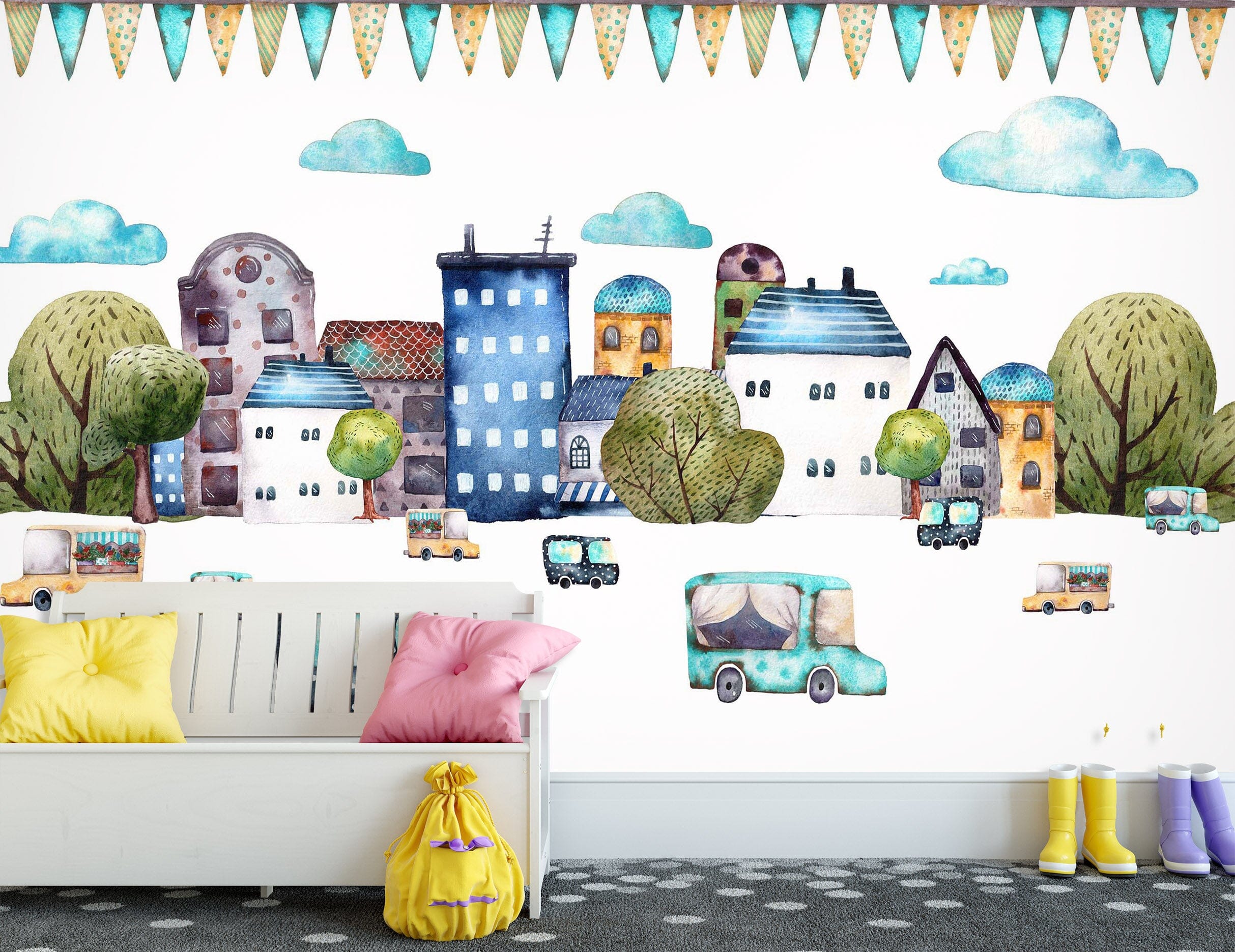 3D Cute House 1434 Wall Murals Wallpaper AJ Wallpaper 2