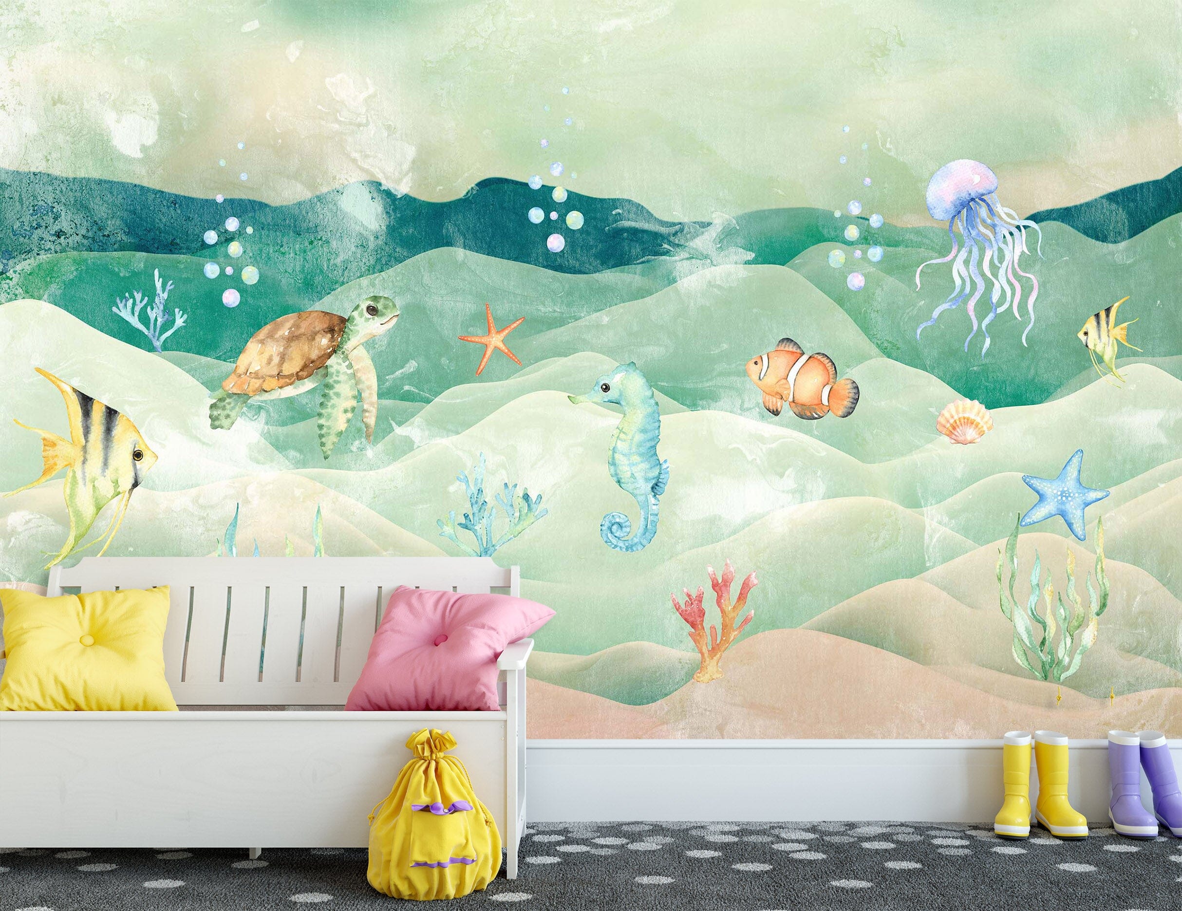 3D Undersea Animals 1435 Wall Murals Wallpaper AJ Wallpaper 2