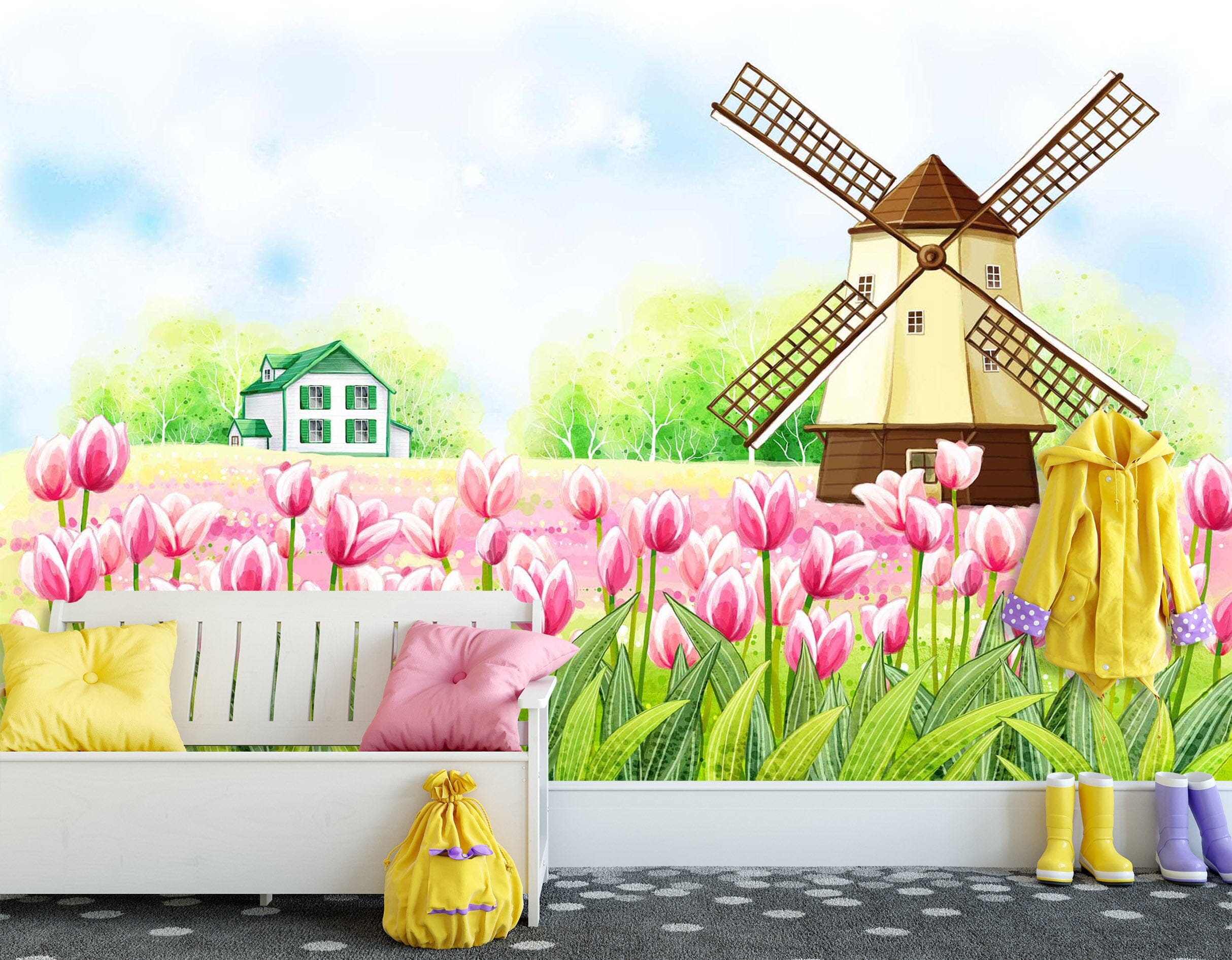 3D Pink Lily 1731 Wall Murals Wallpaper AJ Wallpaper 2